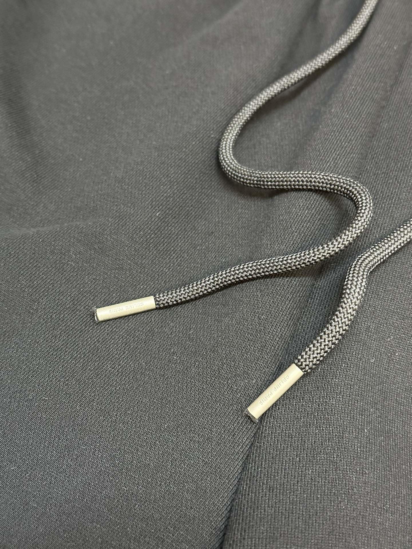 CELINE Embroidered Shorts In Cotton Fleece "Black/White"（2Z063670Q-38AW）