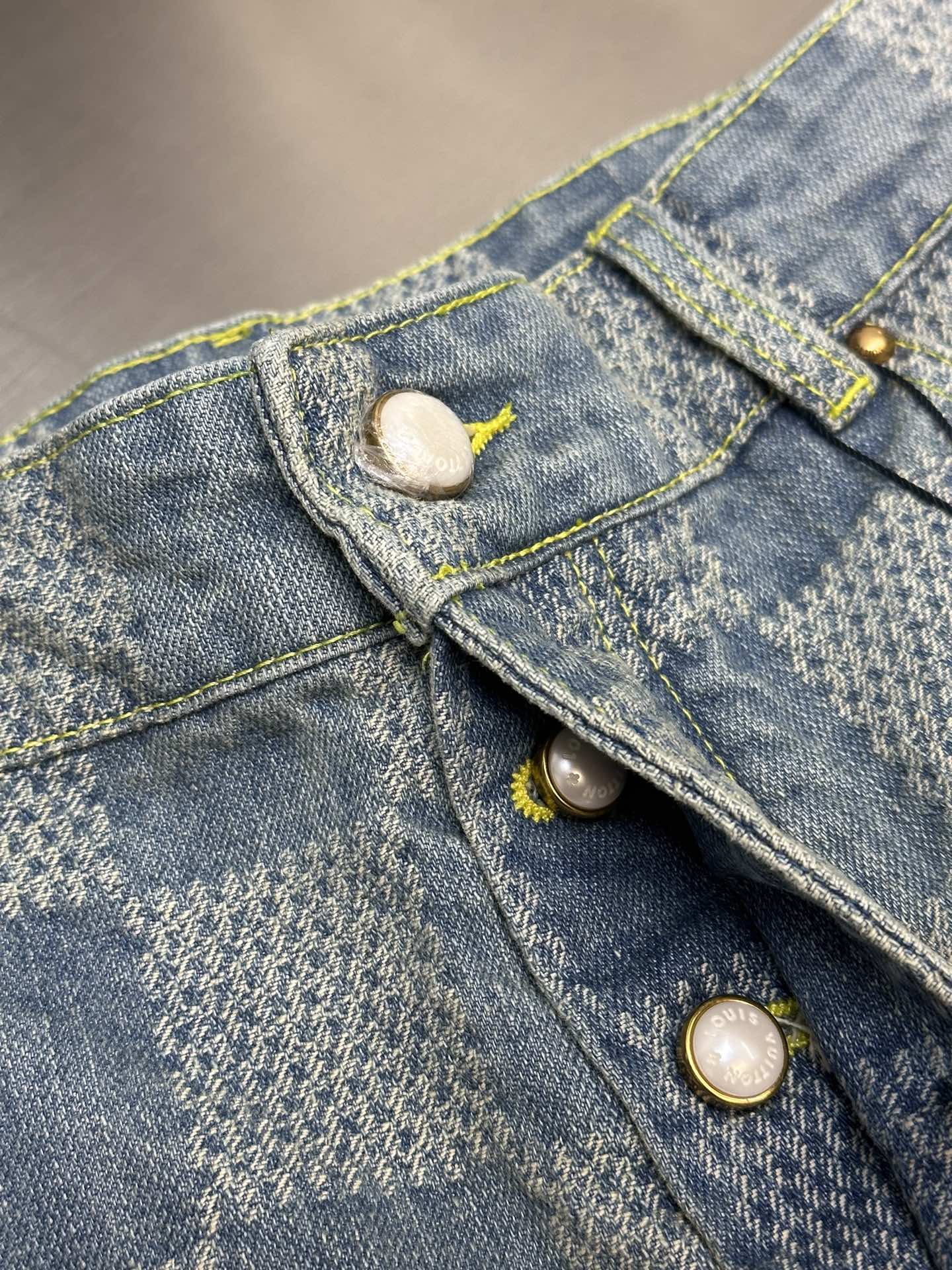 Louis Vuitton Damier denim skate pants（1AHCOD）