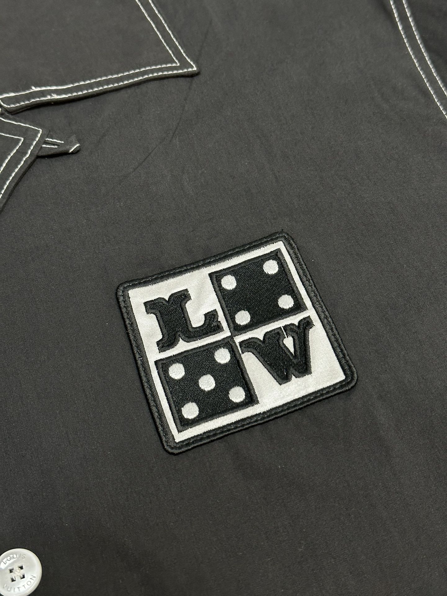 Louis Vuitton Embroidered Short-Sleeved Cotton Shirt（1AFWTU）