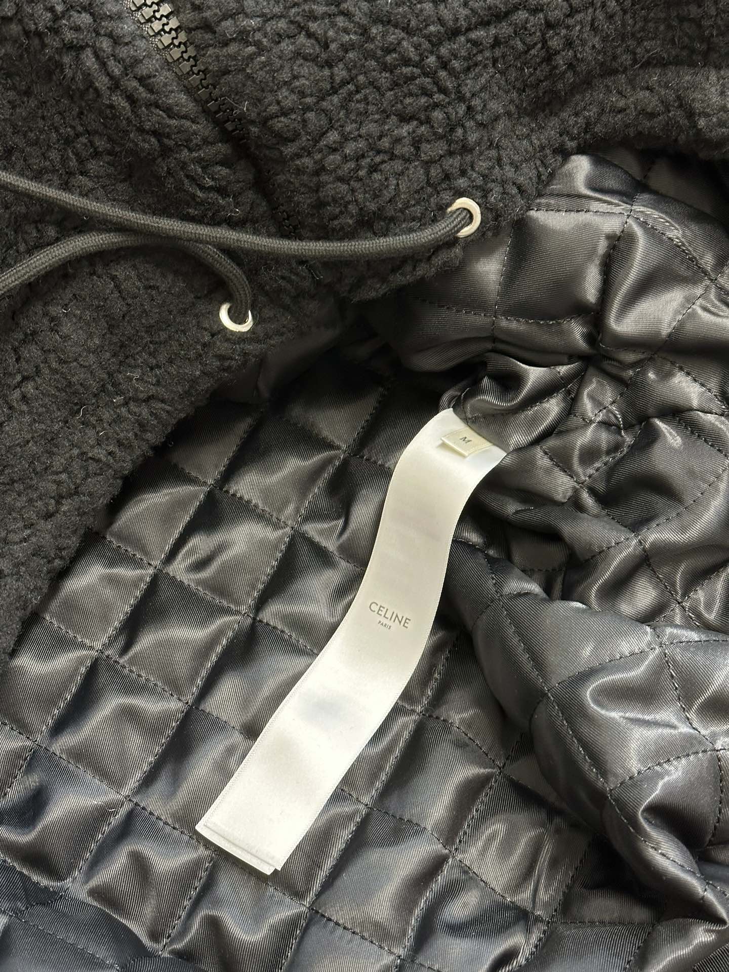 CELINE Hoodie Logo Black Hooded Jacket (2Y30H699M-38AW）