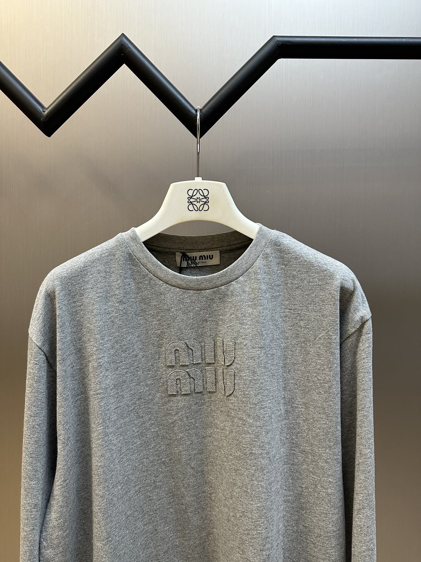 MiuMiu White Cotton T-shirt With Embroidered Logo （MJL862-1YXT-F0009-S-232）