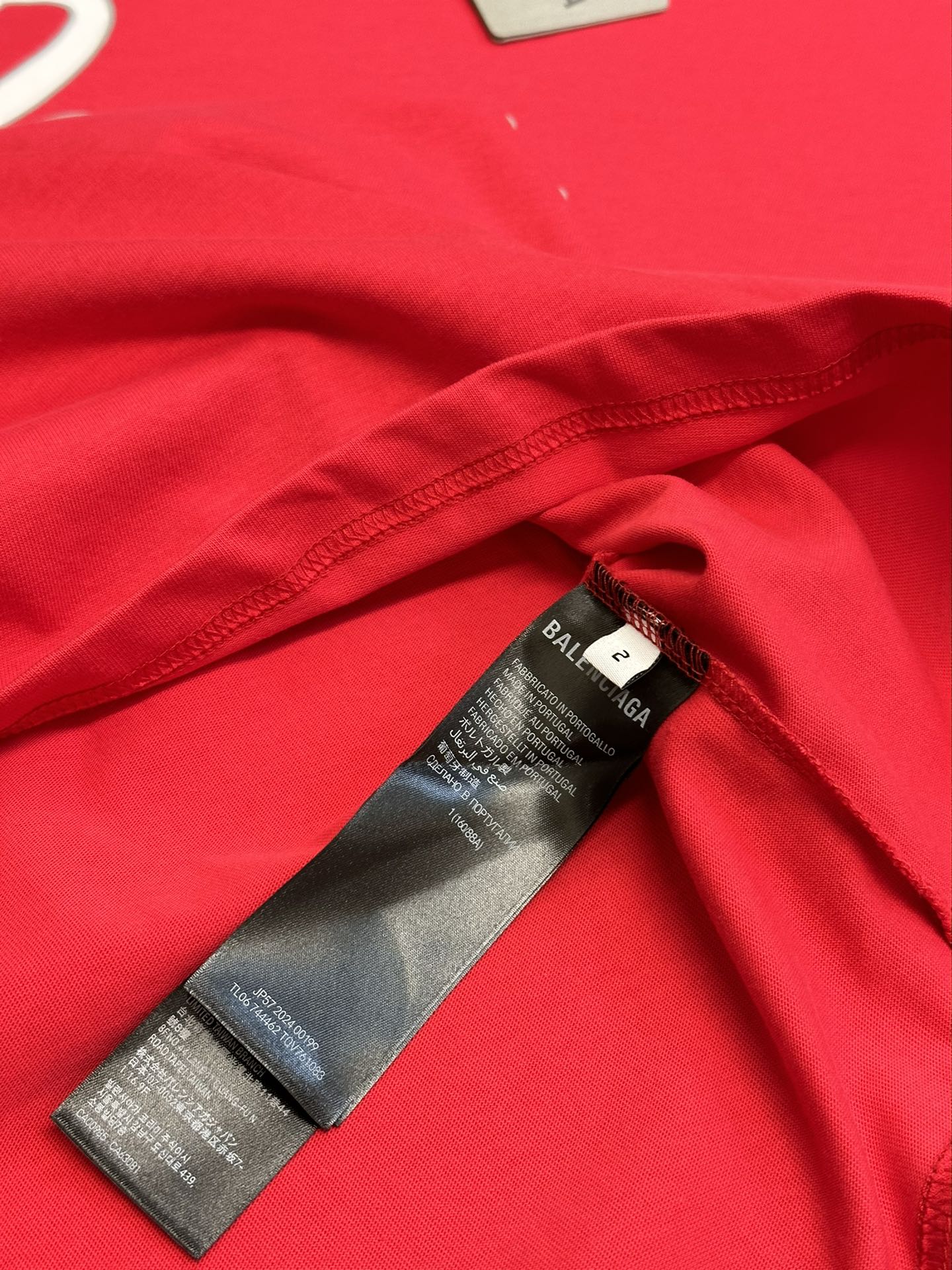 BALENCIAGA Enjoy Paris T-Shirt Oversized in Vintage Jersey "Faded Red" (787349TRVM16303）