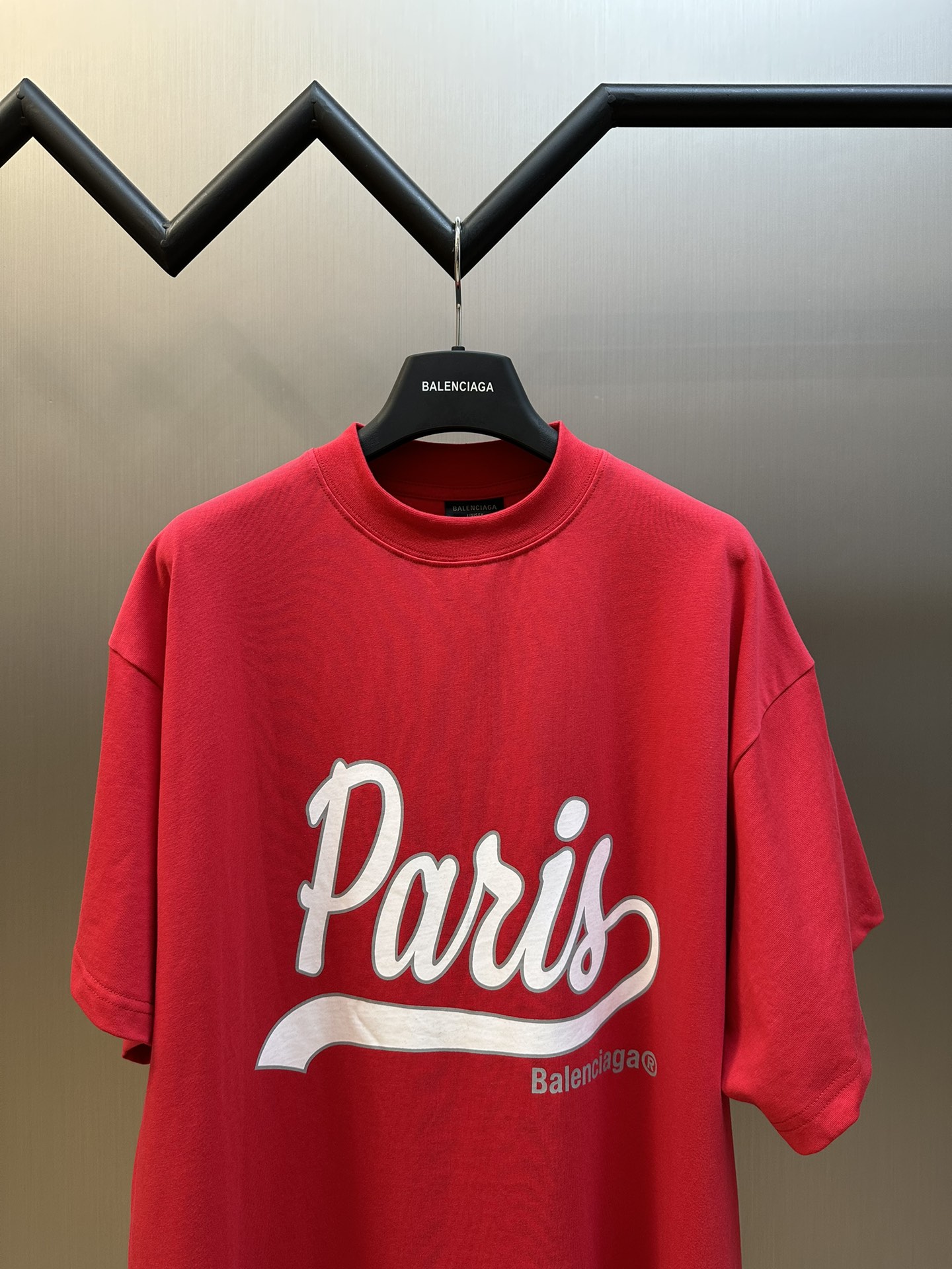 BALENCIAGA Enjoy Paris T-Shirt Oversized in Vintage Jersey "Faded Red" (787349TRVM16303）