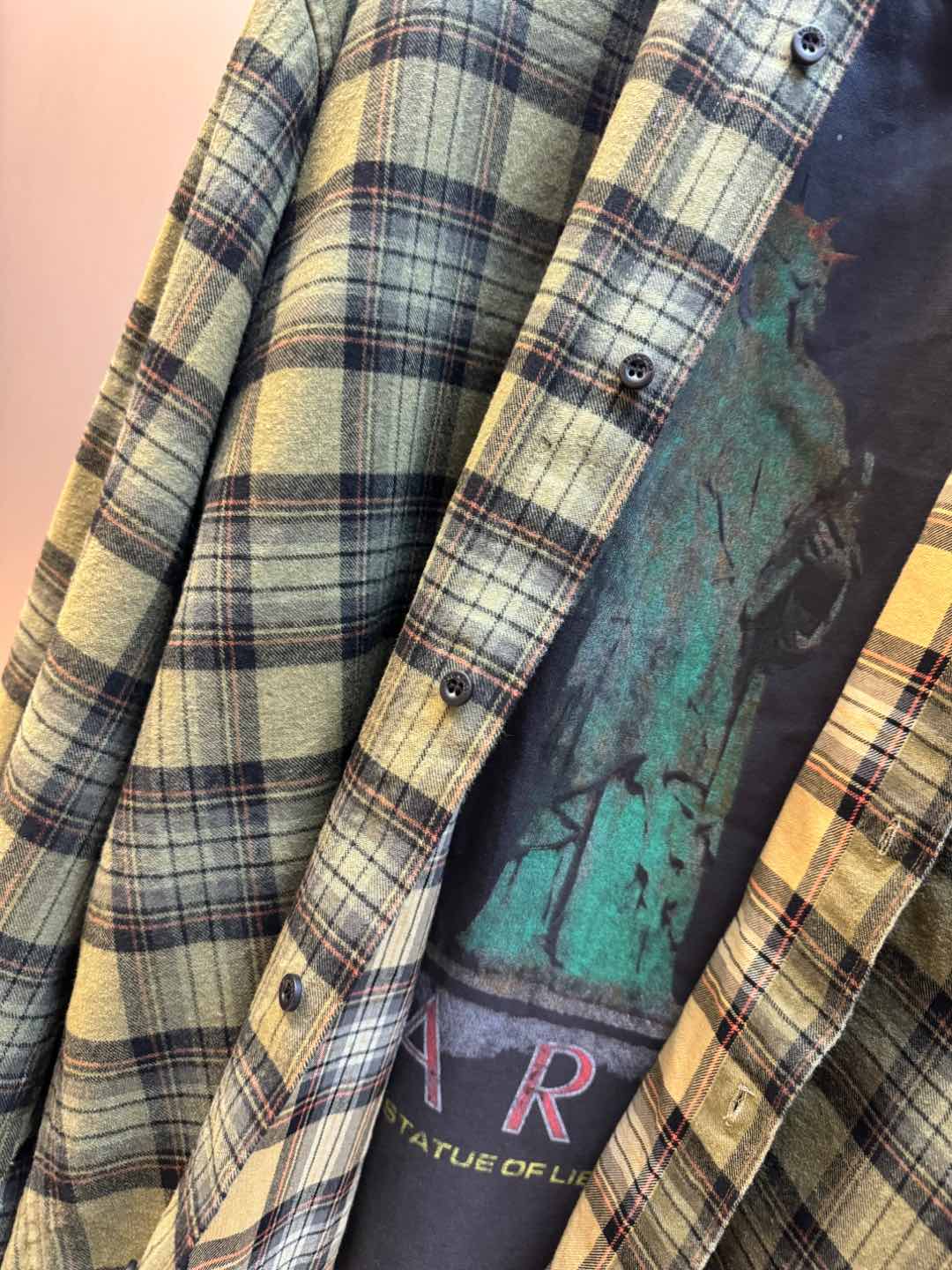 BALENCIAGA Paris Liberty Layered Shirt (794656TQM202880）