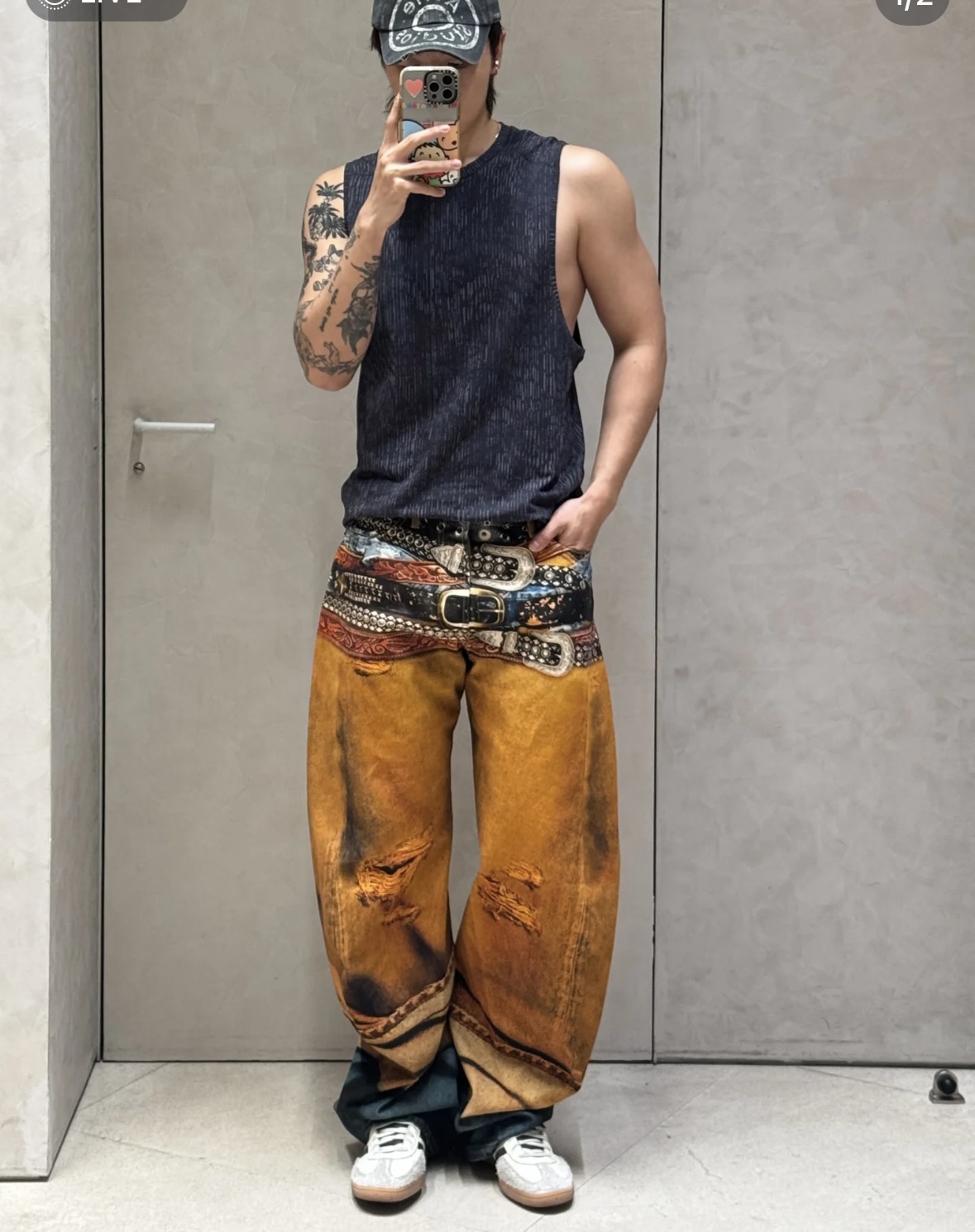 Acne studios Loose fit jeans - 2006M - Rust orange (FN-MN