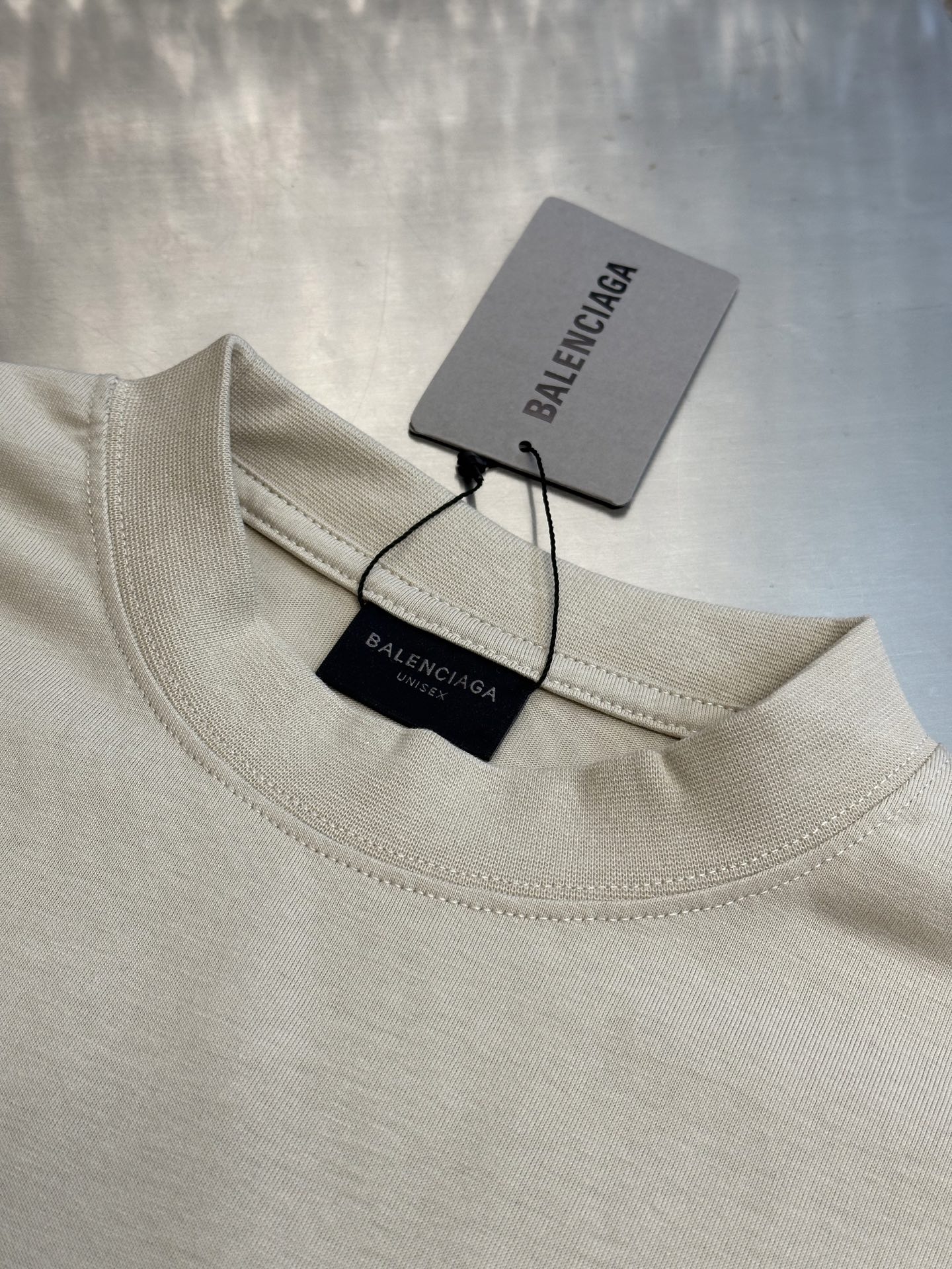 BALENCIAGAMen's Unity Sport T-shirt Large Fit in Heather Grey（744439TSVB11300）