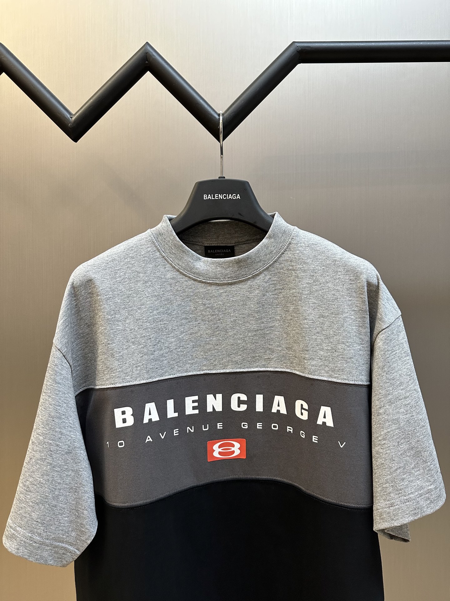 BALENCIAGAMen's Unity Sport T-shirt Large Fit in Heather Grey（744439TSVB11300）