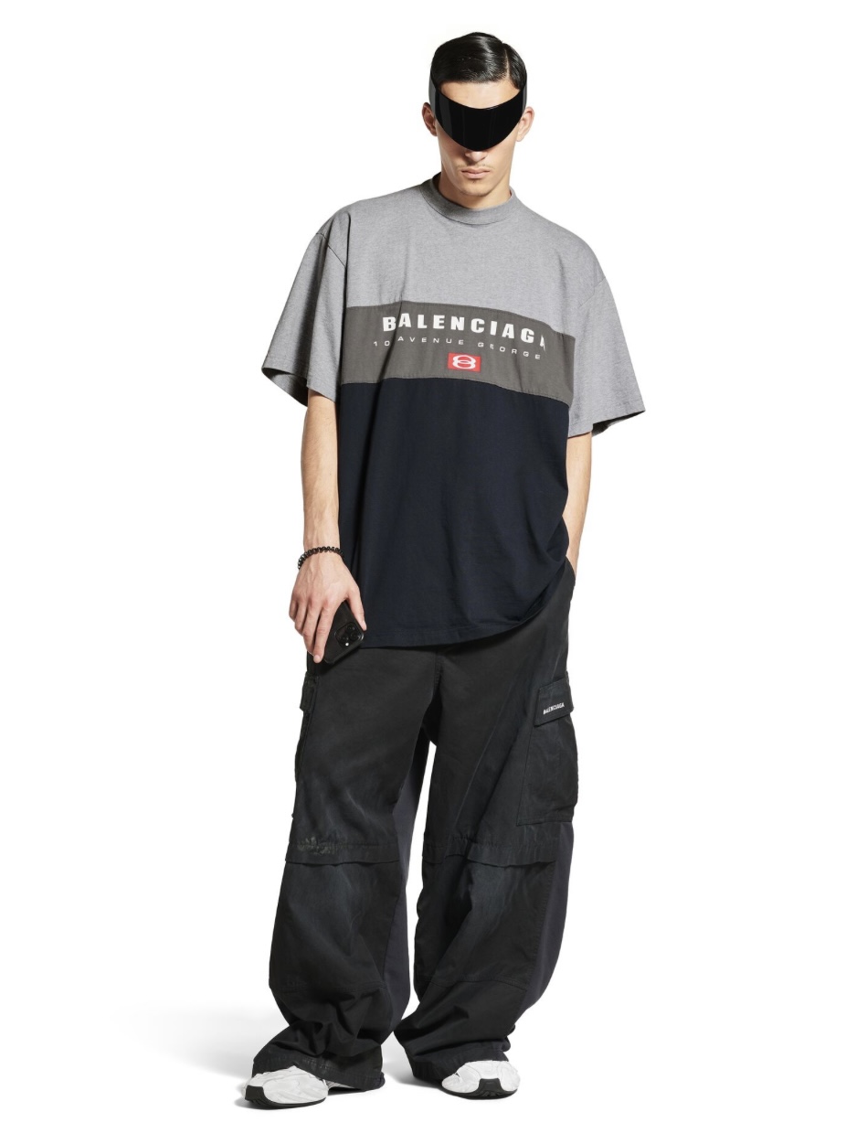 BALENCIAGAMen's Unity Sport T-shirt Large Fit in Heather Grey（744439TSVB11300）