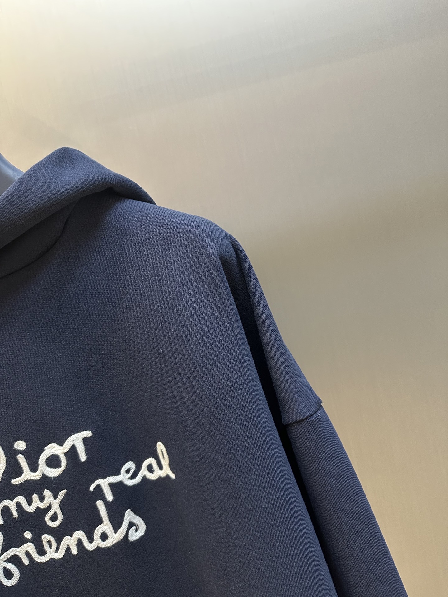 Dior Men's Dior and Hylton Nel Hooded Sweatshirt Cotton Fleece "Navy Blue"（583J624B0531-C580）