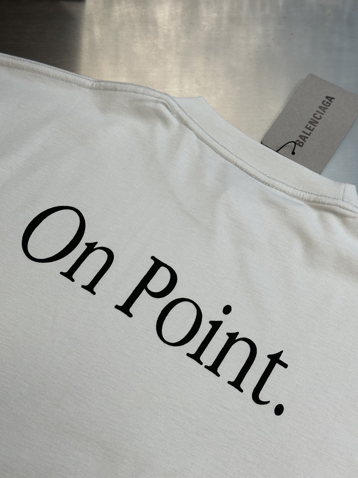  BALENCIAGAKnife Pump T-shirt Small Fit in Dirty White（809122TSVN49012）