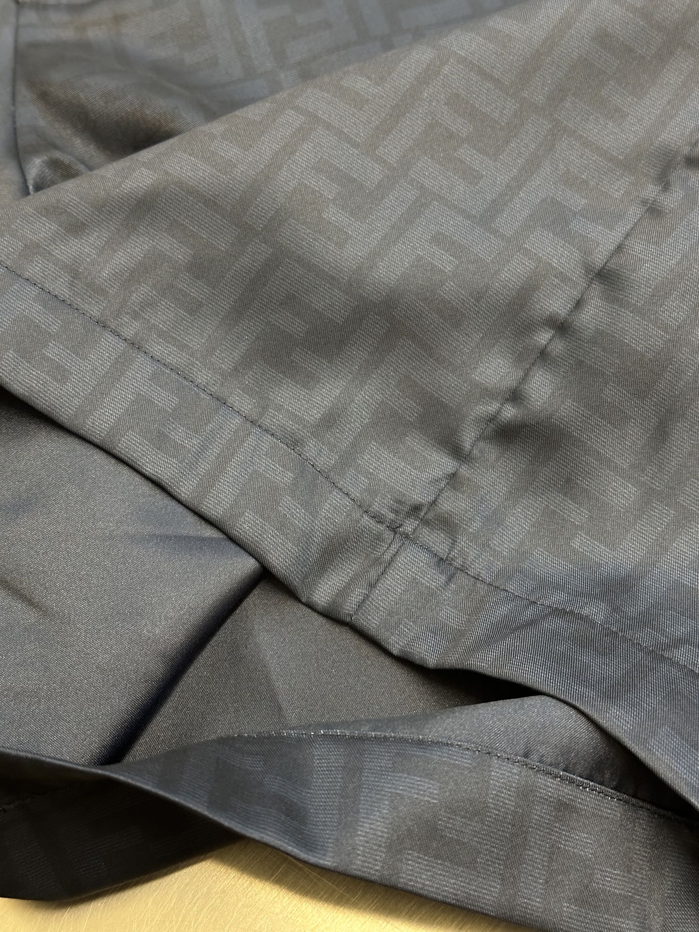 FENDI Men's Bermudas Short Pants in FF Silk "Blue"(FB1014AKEEF0H5A）