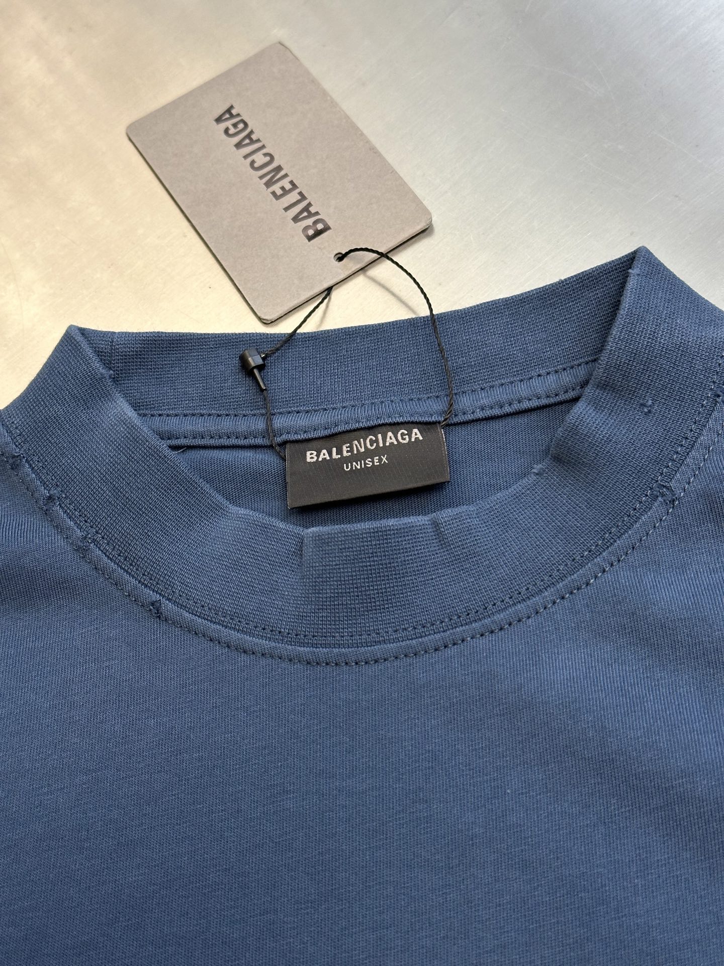 BALENCIAGA PP Krit Oversized T-Shirt "Dark Blue"（831305TSVV95002）