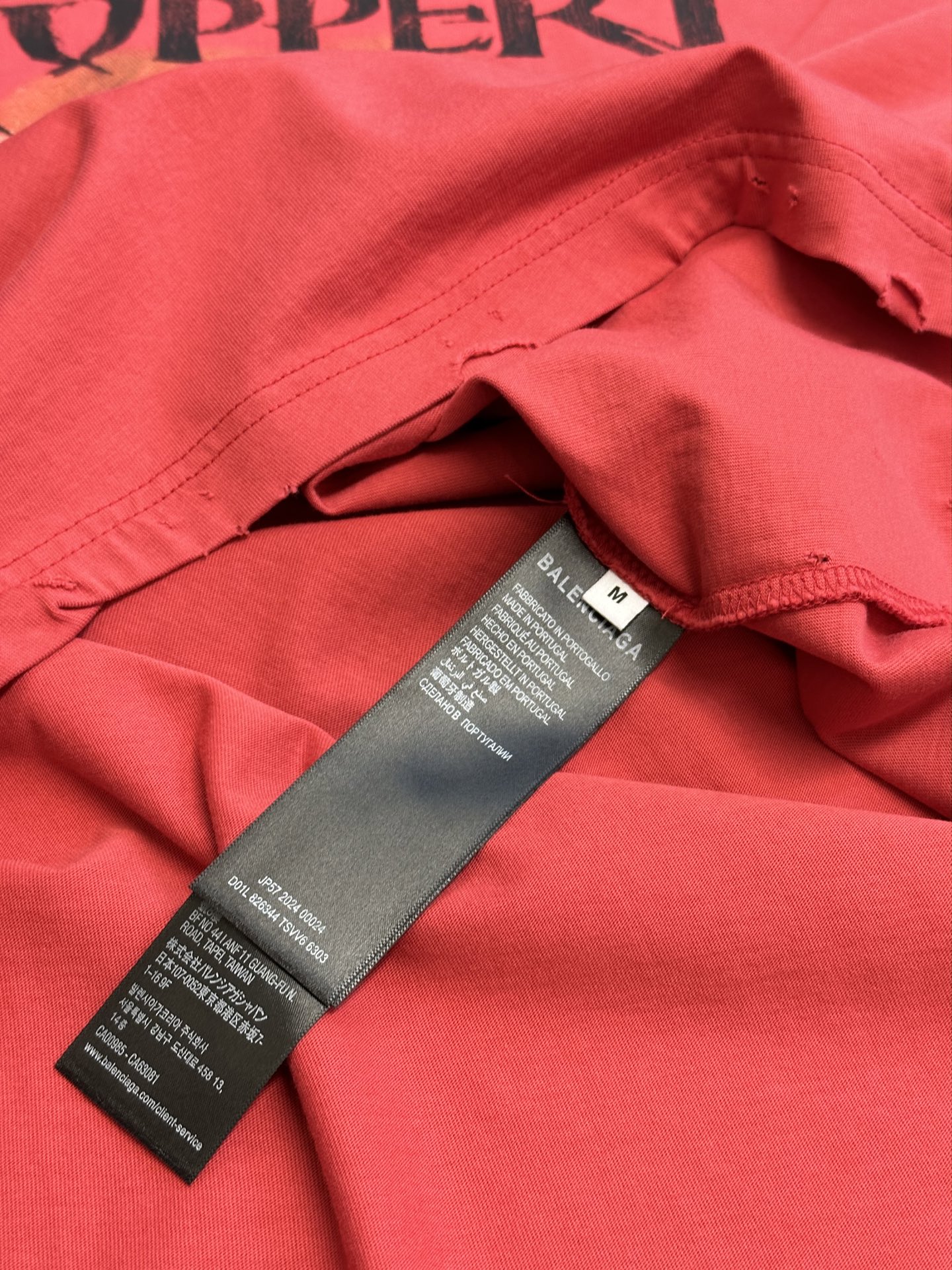 BALENCIAGA Isabelle Boxy T-Shirt "Faded Red"（826344TSVV66303）