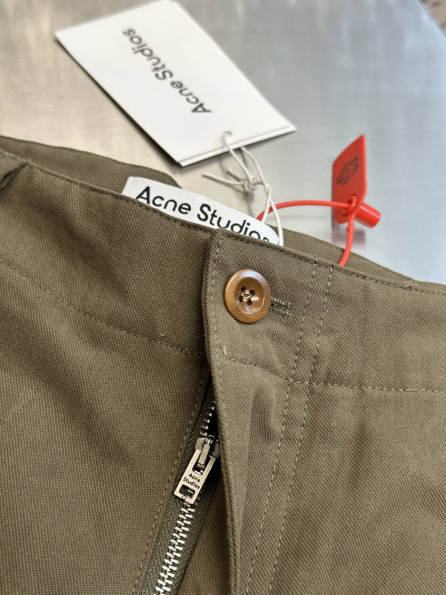 Acne Studios Patsono Dry Cotton Twill Cargo Pants Green (BK0660-AB8）