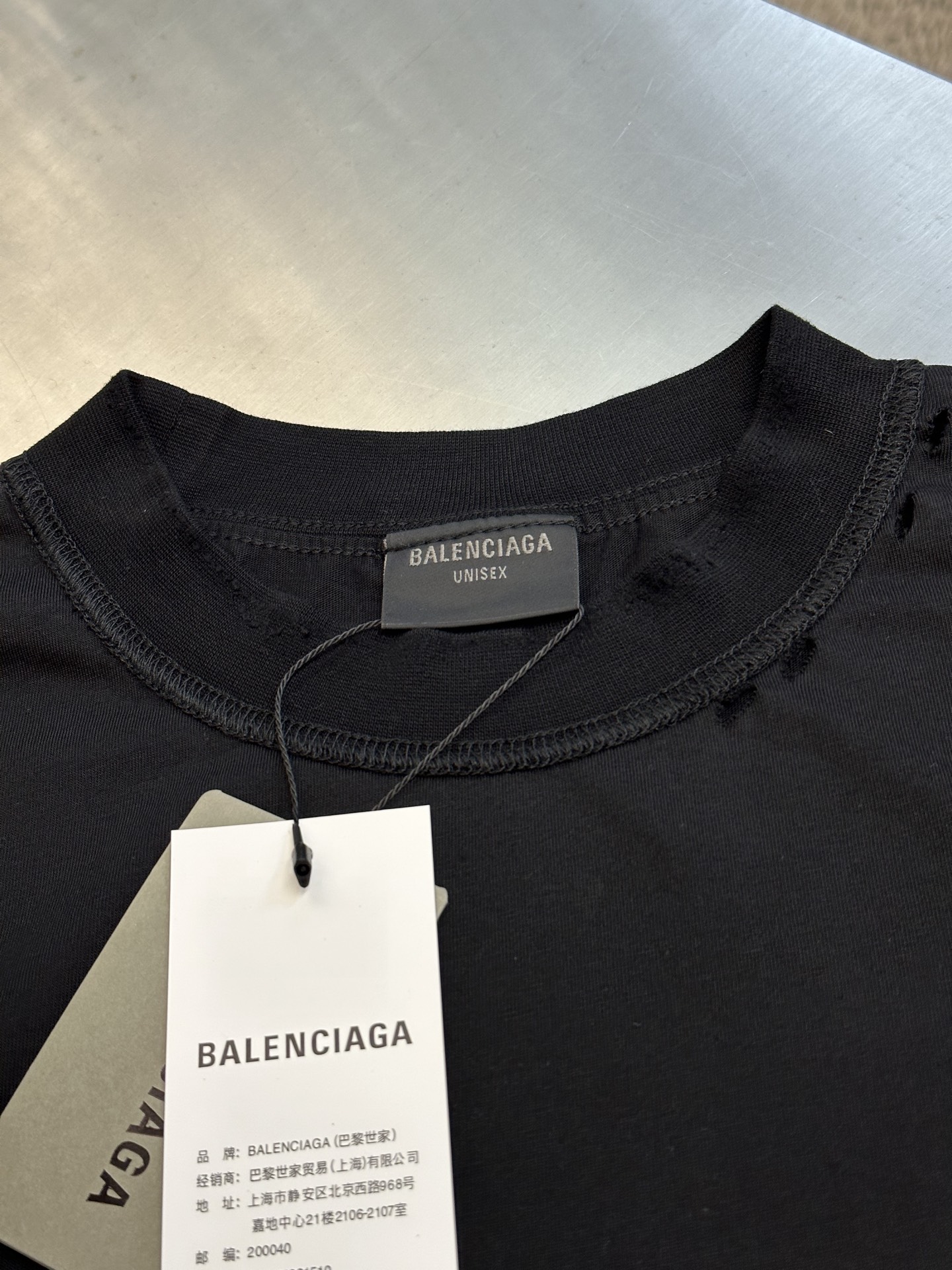 BALENCIAGA INSIDE OUT LARGE FIT T-SHIRT（830247TSVF39668）