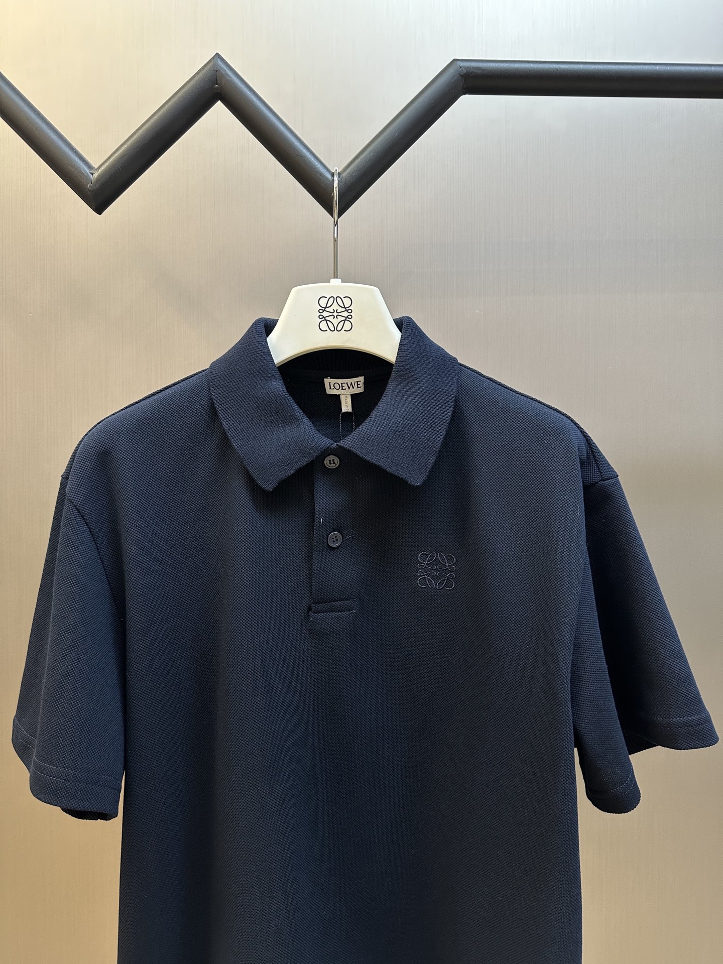 LOEWE cotton polo shirt, blue（H526Y23XA1-5110）