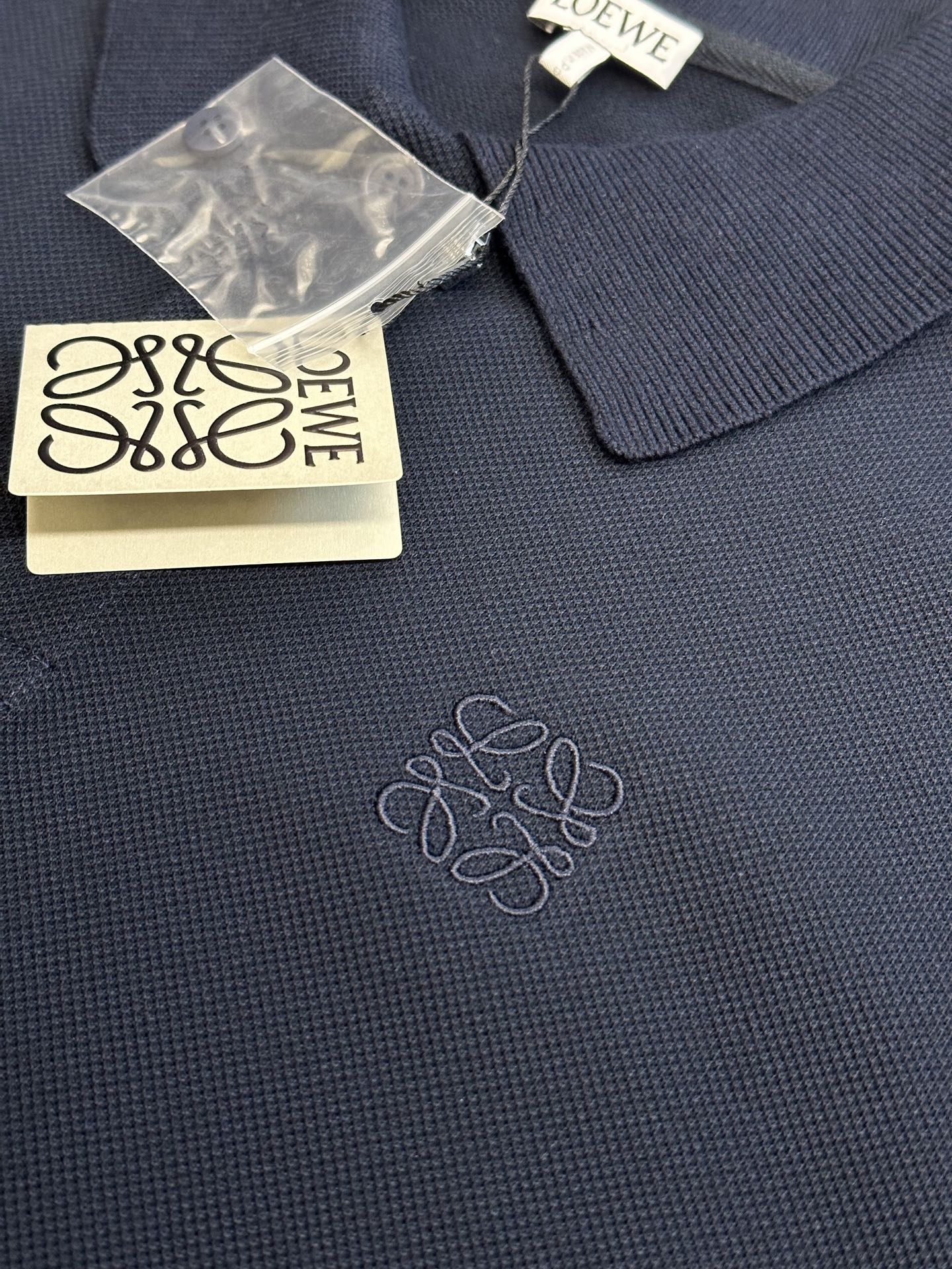 LOEWE cotton polo shirt, blue（H526Y23XA1-5110）