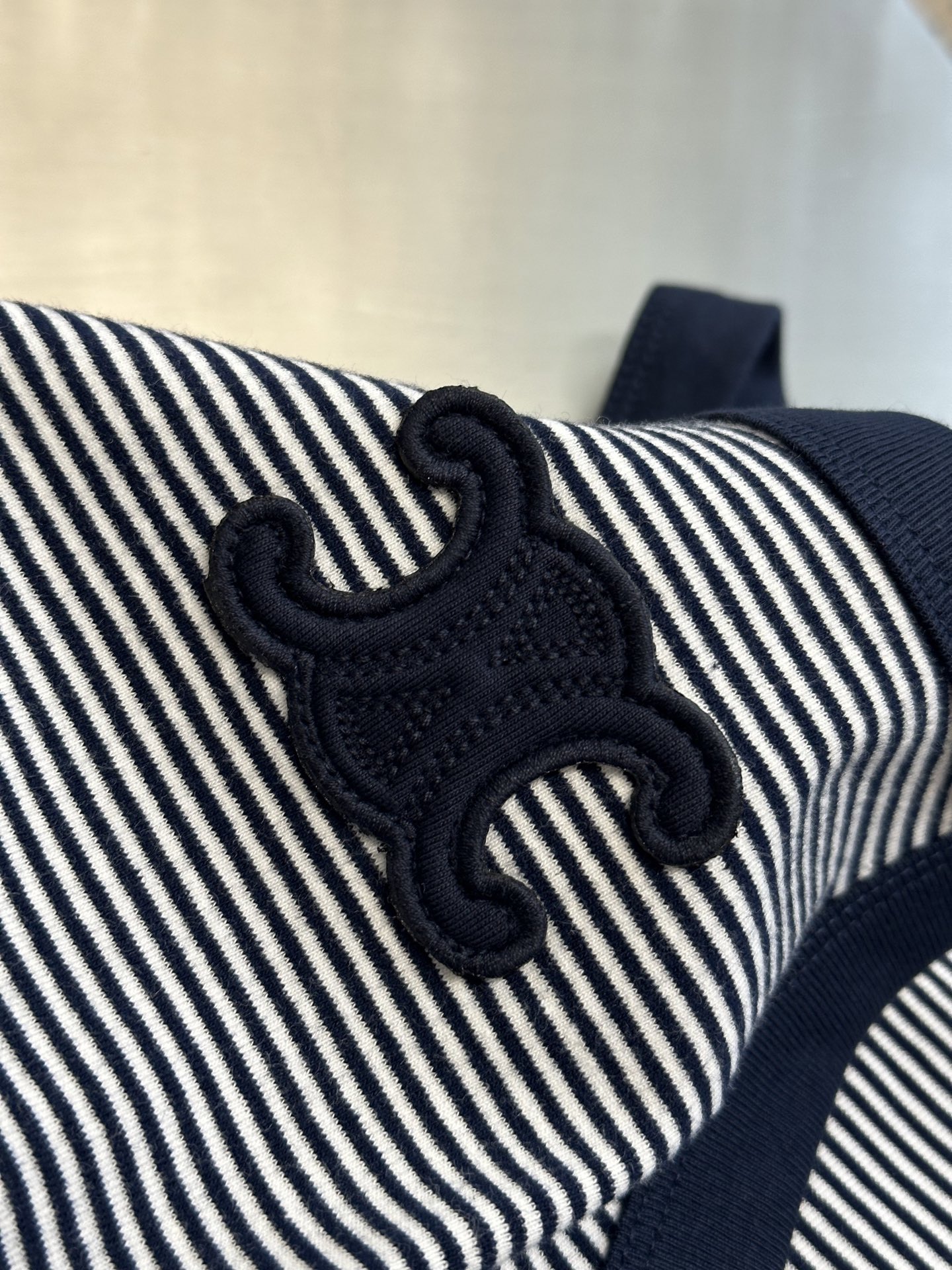 Celine Triomphe striped tank top in jersey (2X27N133U-01MA）