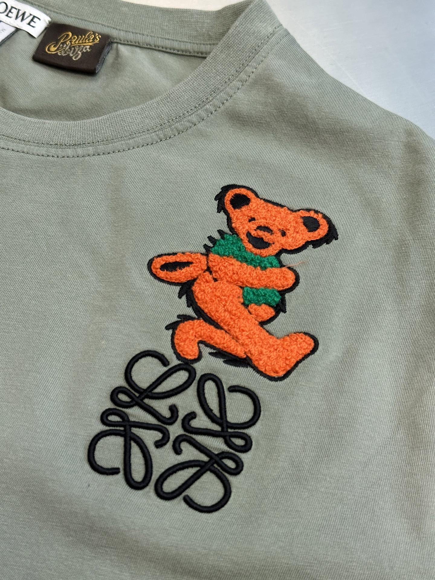 LOEWE Relaxed fit T-shirt in cotton Green（H616Y22XA1-8727）