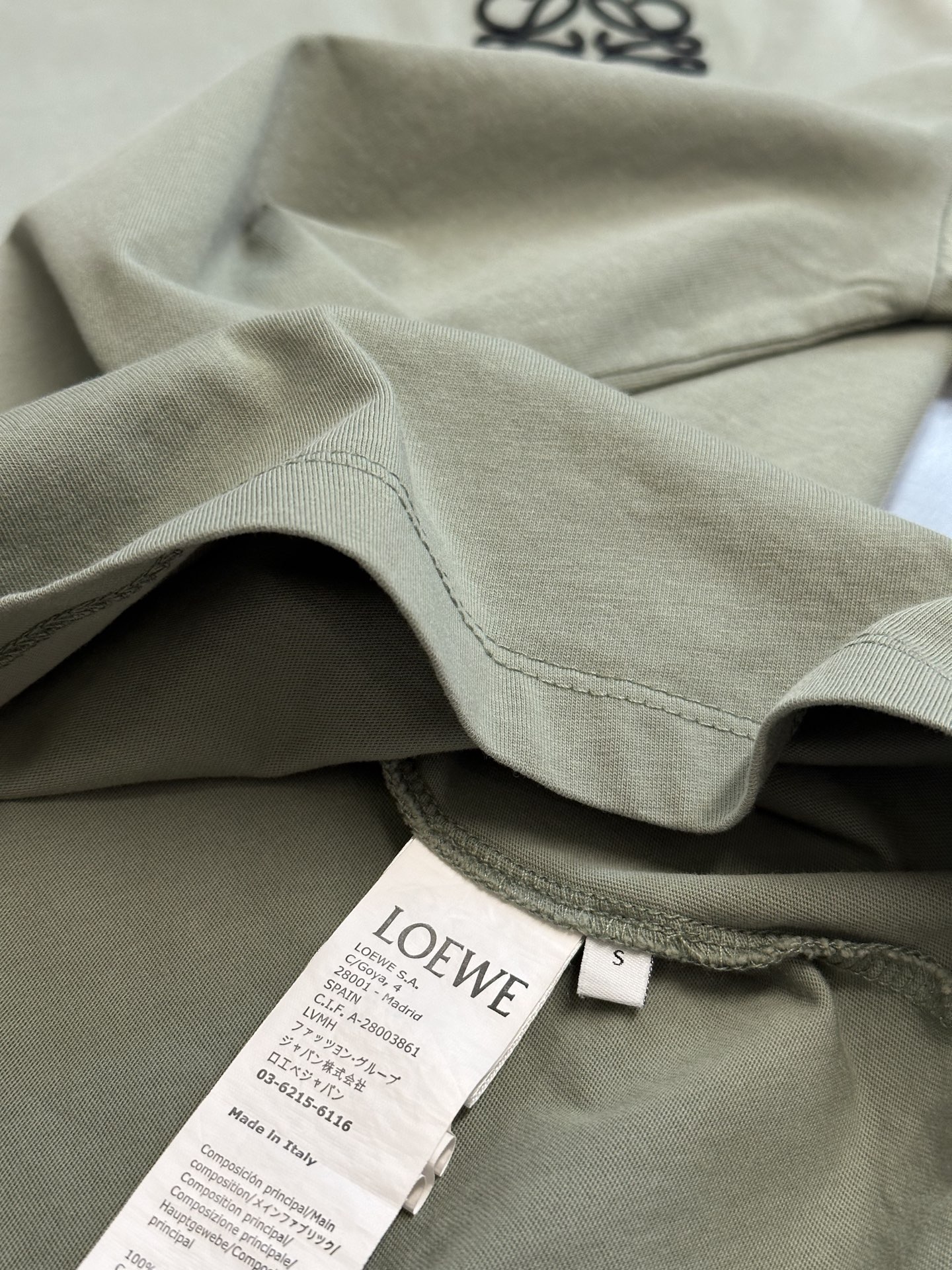 LOEWE Relaxed fit T-shirt in cotton Green（H616Y22XA1-8727）
