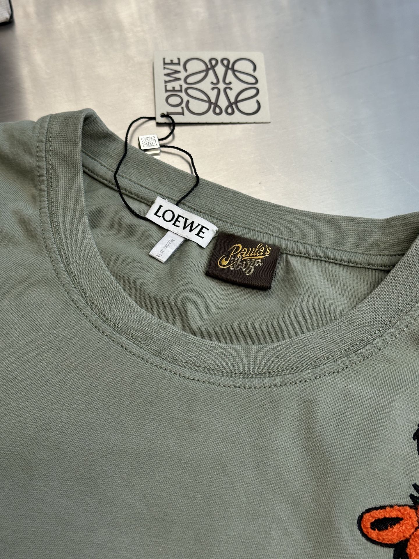 LOEWE Relaxed fit T-shirt in cotton Green（H616Y22XA1-8727）