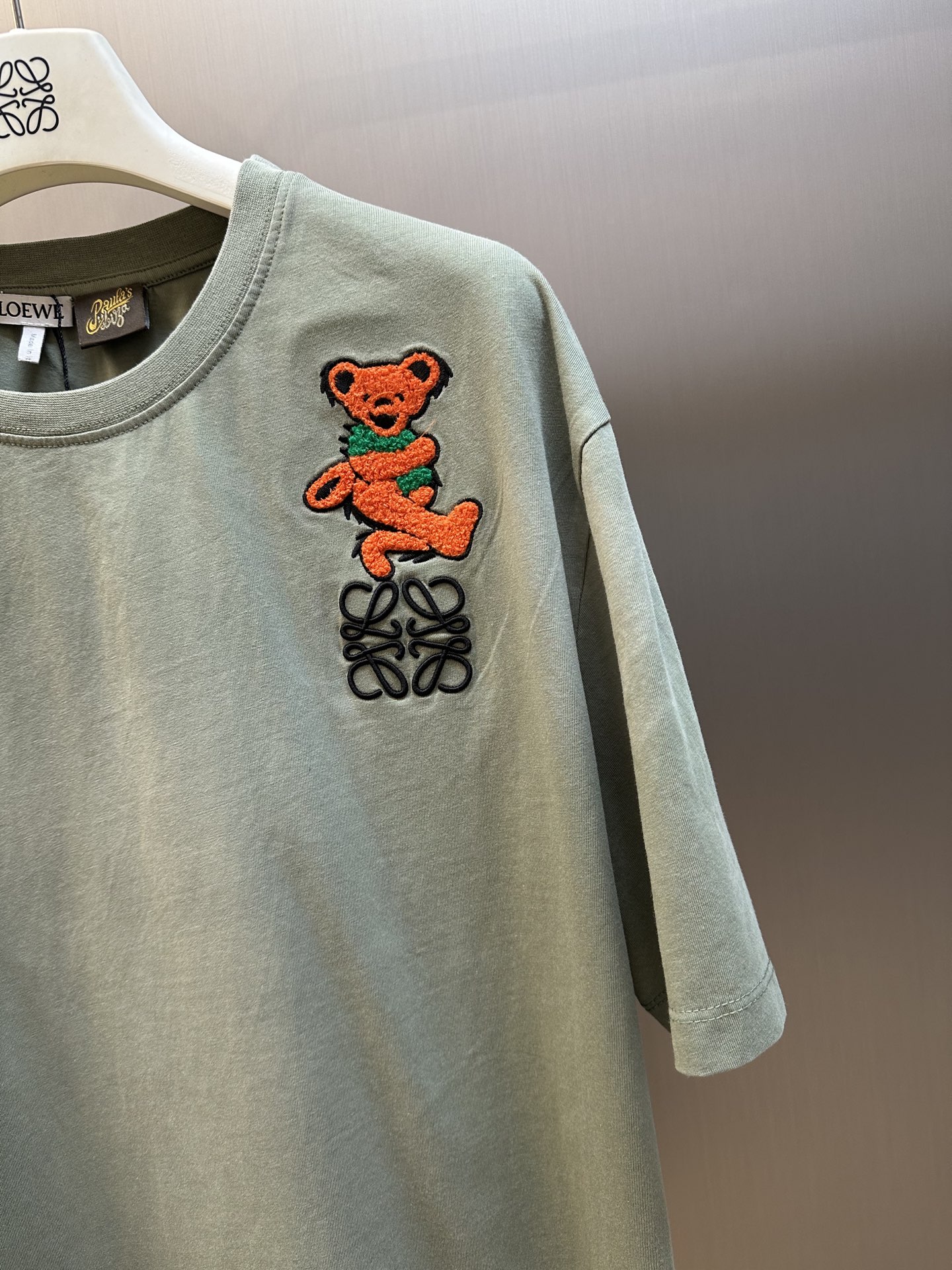 LOEWE Relaxed fit T-shirt in cotton Green（H616Y22XA1-8727）