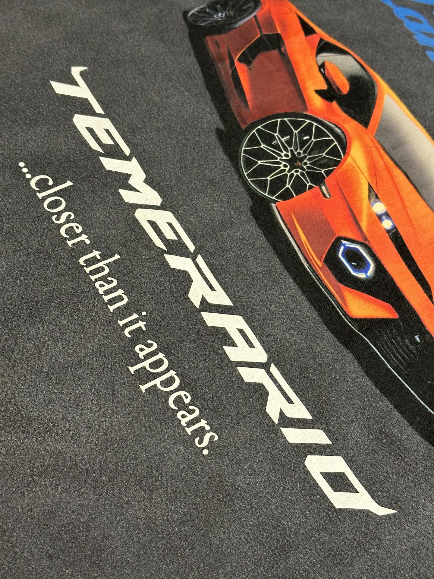 BALENCIAGA Automobili Lamborghini Men's Oversized T-Shirt "Faded Black"（831305TSVP91041）