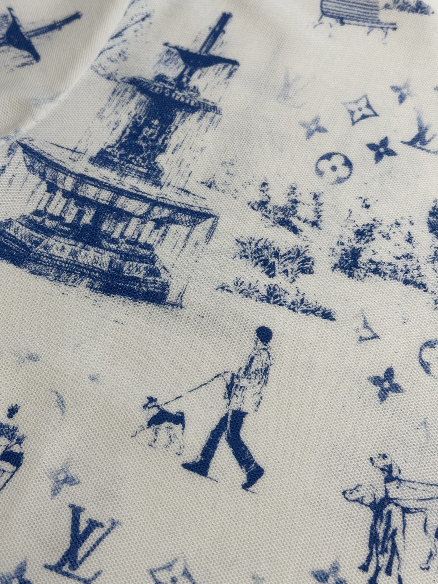 LOUIS VUITTONPrinted Cotton T-shirt（1AGJYZ）