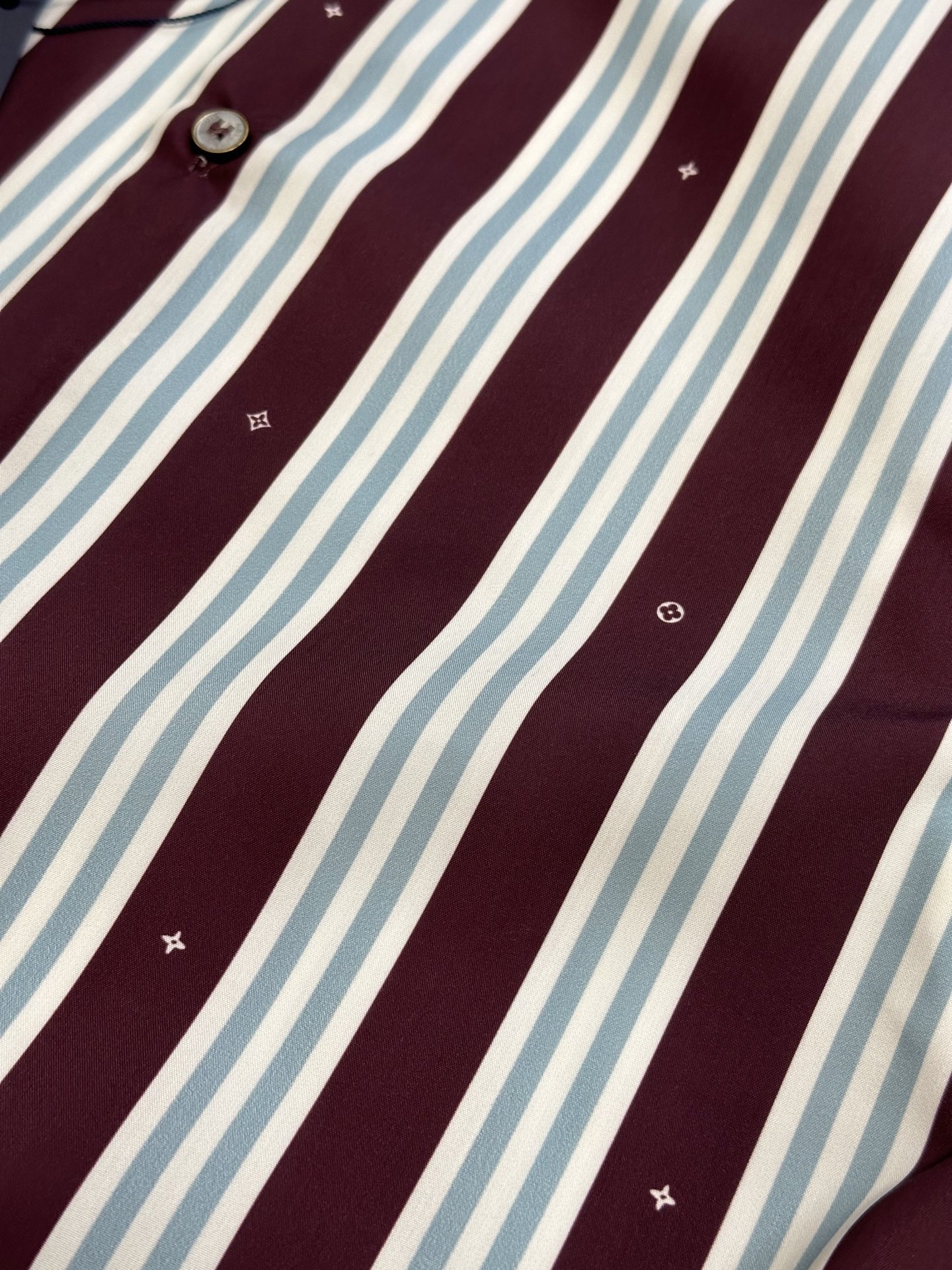 Louis Vuitton fashionable collar short sleeve shirt striped（1AHVWH）