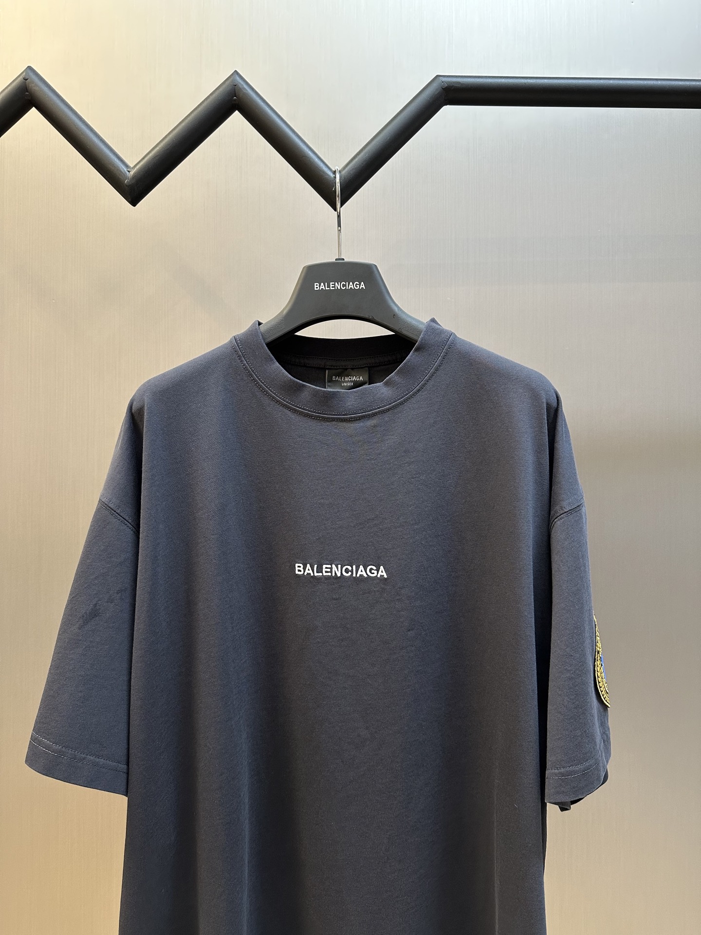 BALENCIAGA Slate Cotton Oversize T-Shirt（831305TSVH41041）