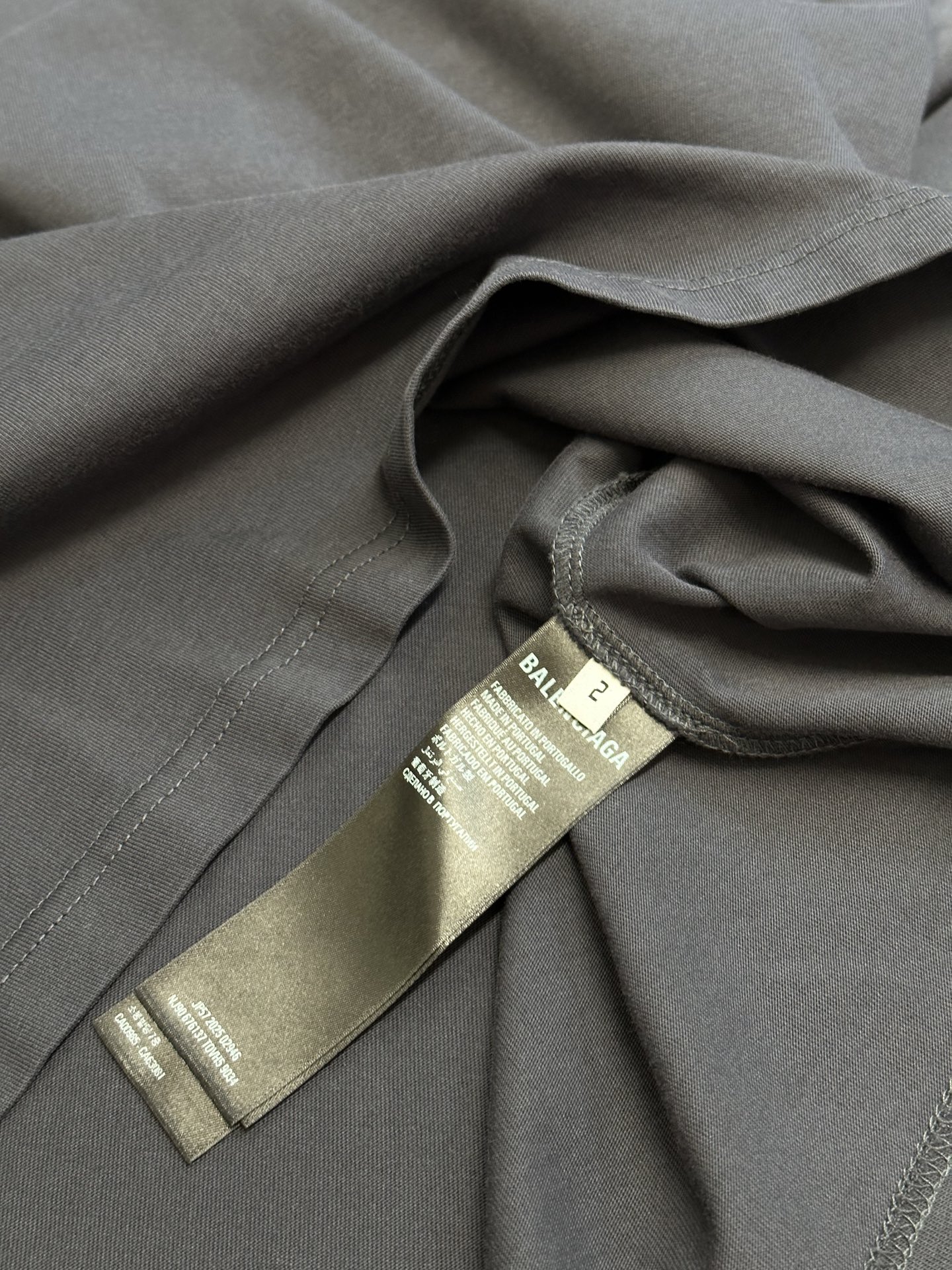 BALENCIAGA Slate Cotton Oversize T-Shirt（831305TSVH41041）