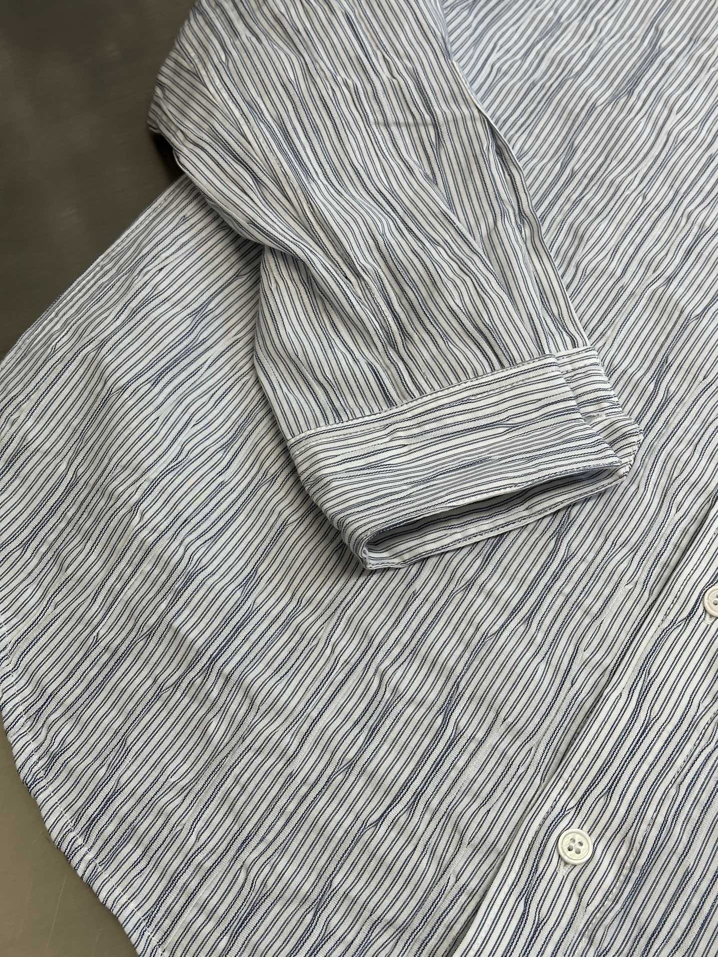 Loewe Striped Long-Sleeve Shirt 'Blue/White (H616Y05X69-5102）
