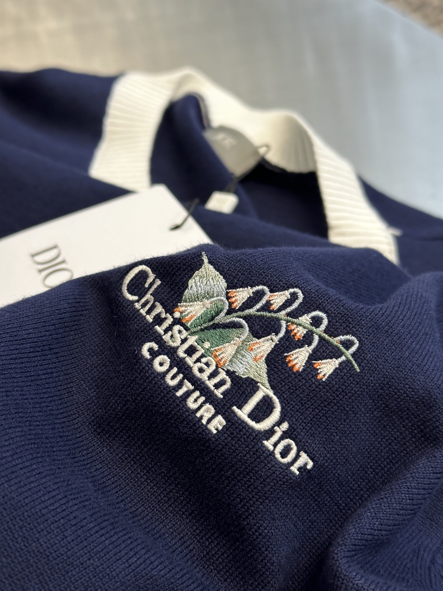 Dior Homme Stripe-Trim Crewneck T-Shirt（593M635A7023-C582）