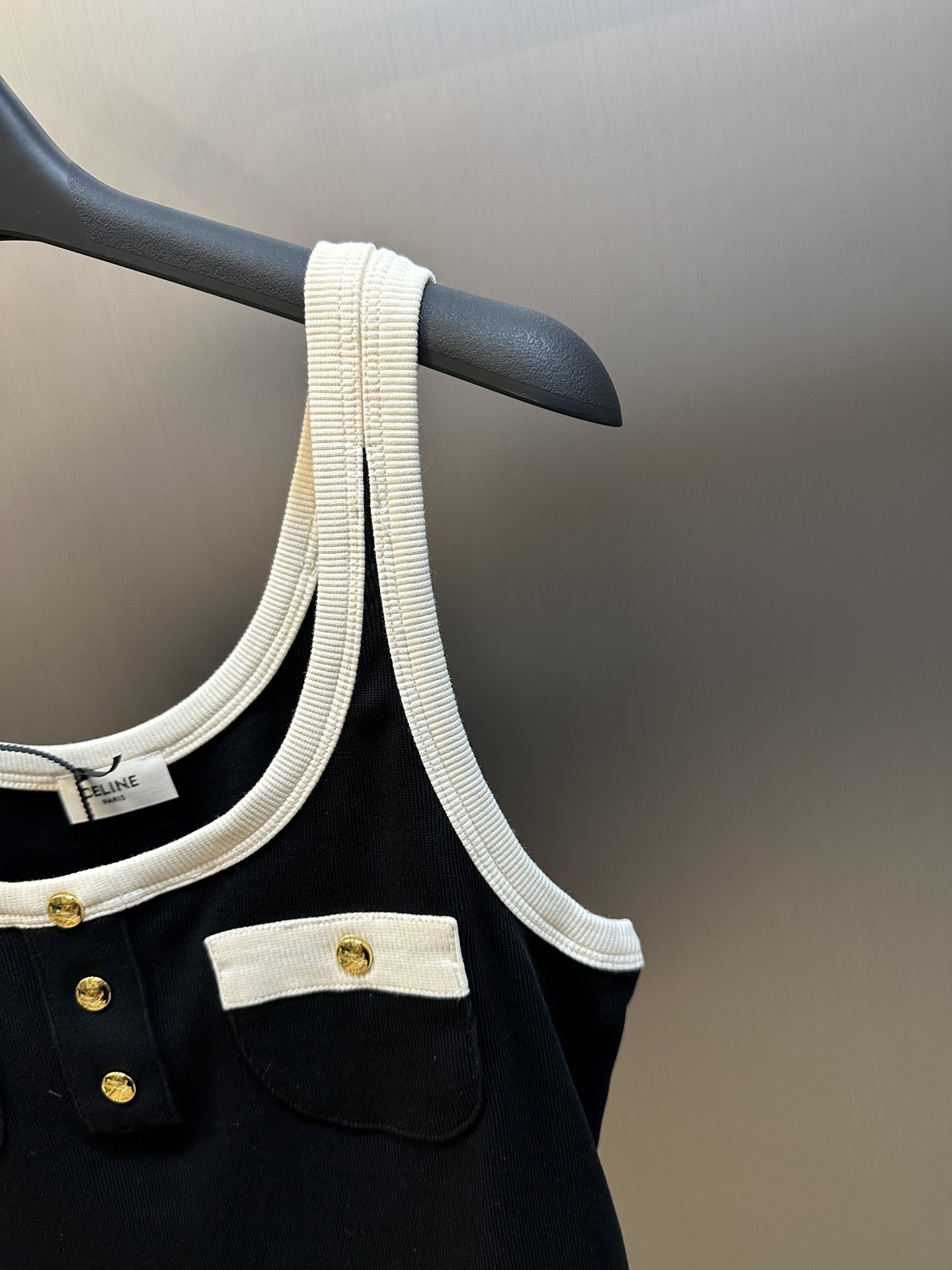 CELINE COTTON JERSEY CROP TANK TOP（RX03A0Q12-38ZD）