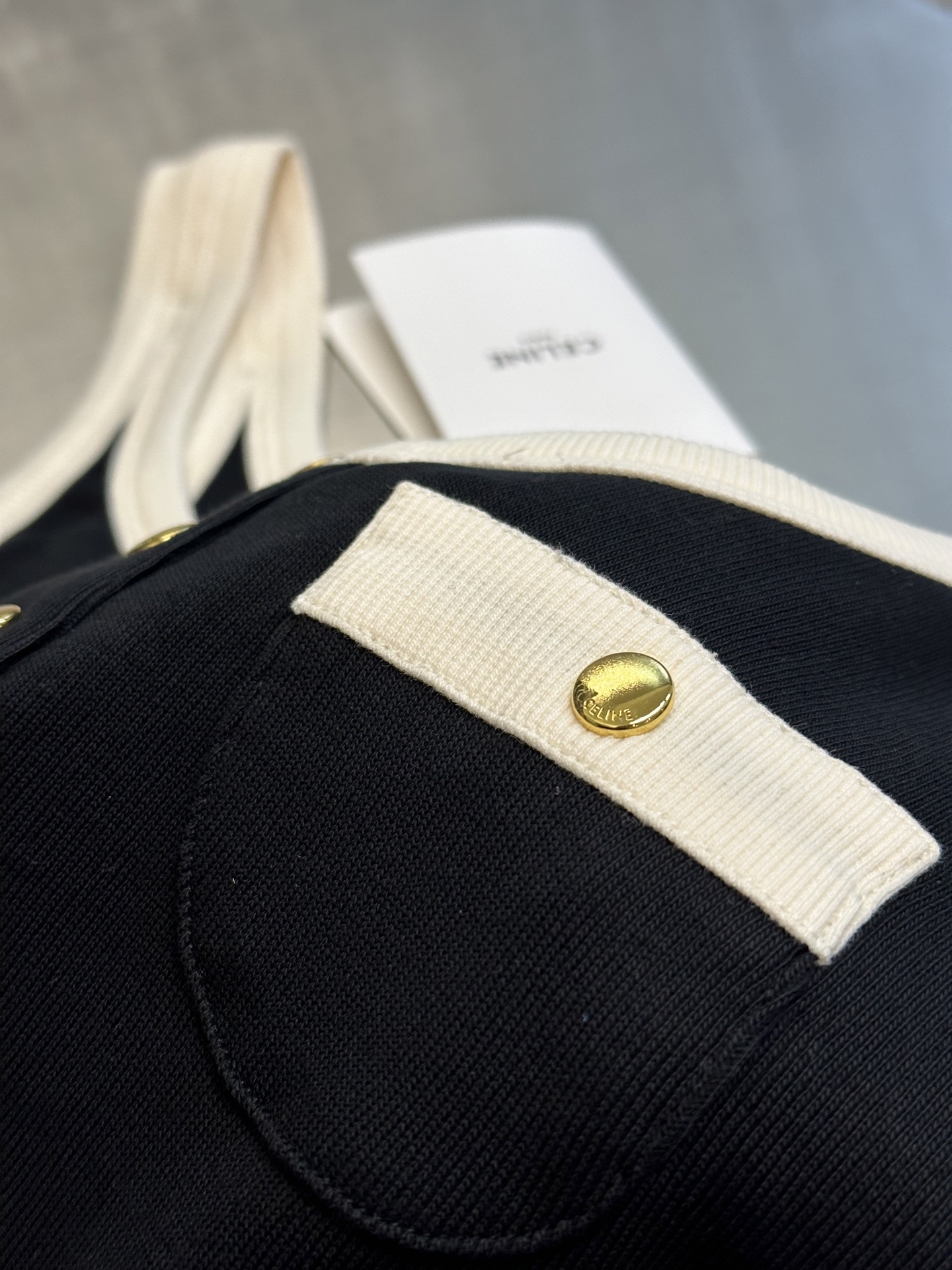 CELINE COTTON JERSEY CROP TANK TOP（RX03A0Q12-38ZD）