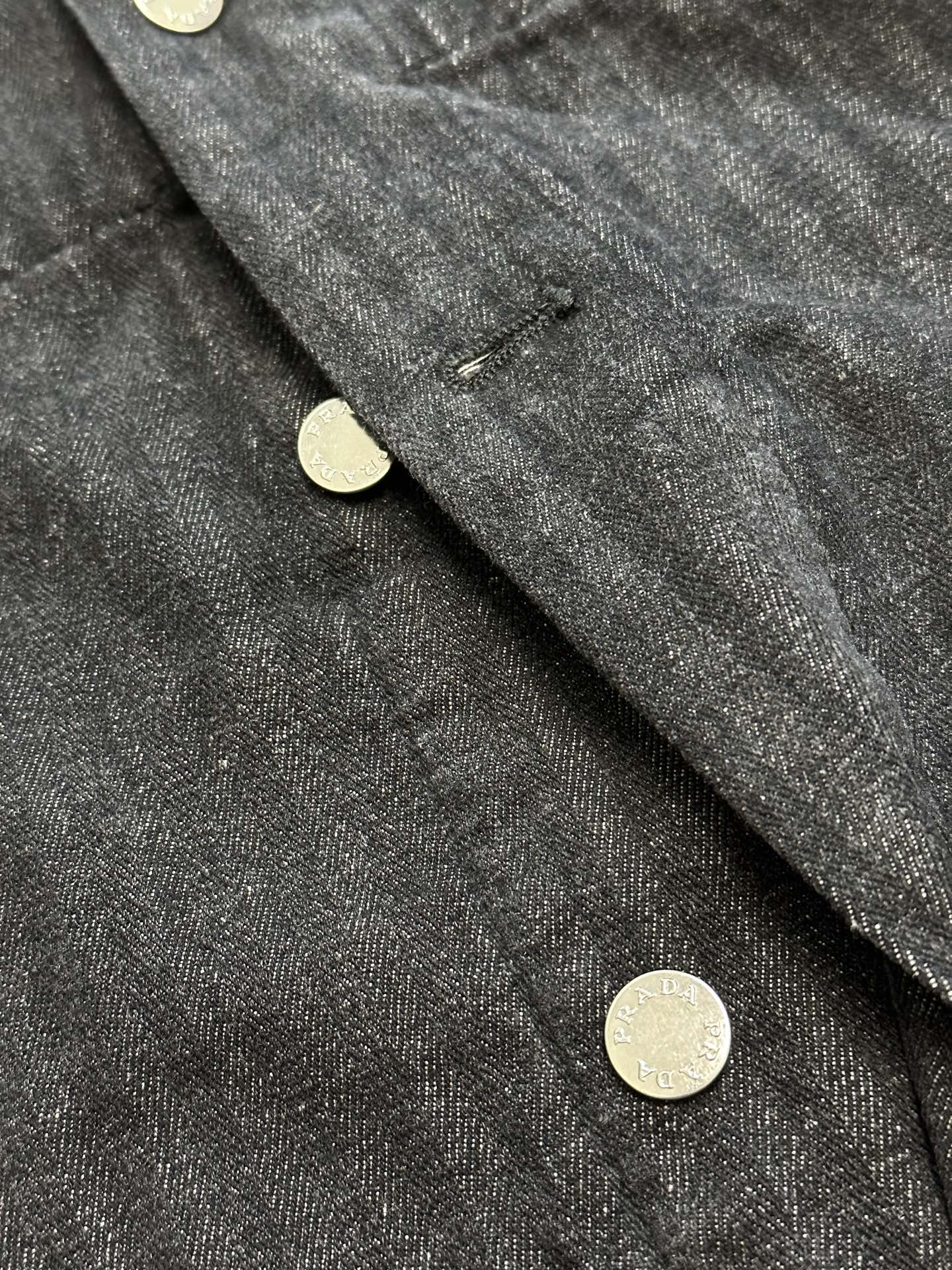 PRADA Chevron denim blouson jacket (GEB254-16HD-F0557-S-OOO）