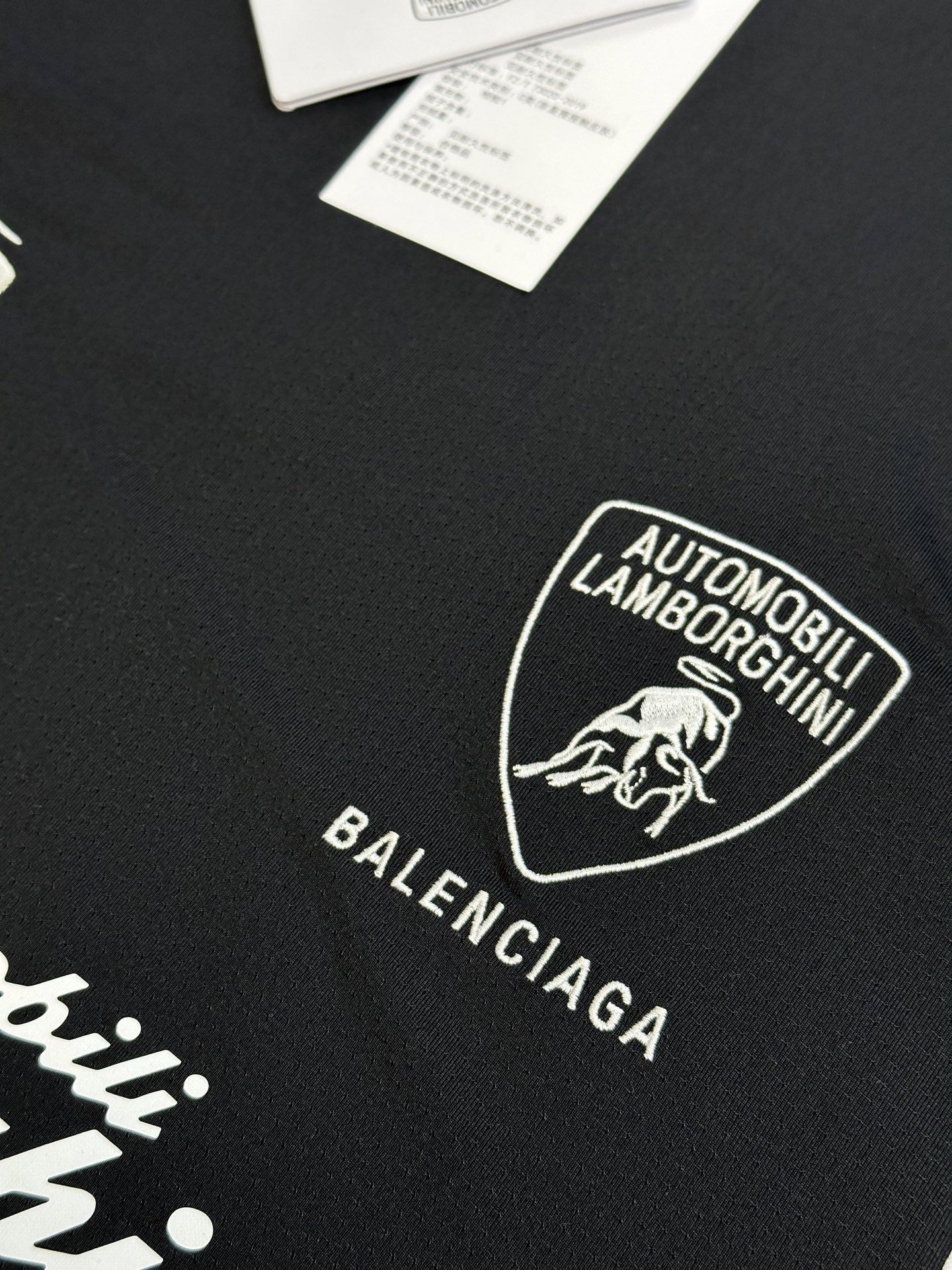 BALENCIAGA Automobili Lamborghini Men's Oversized Soccer T-Shirt "Black"（844234TSVU31000）