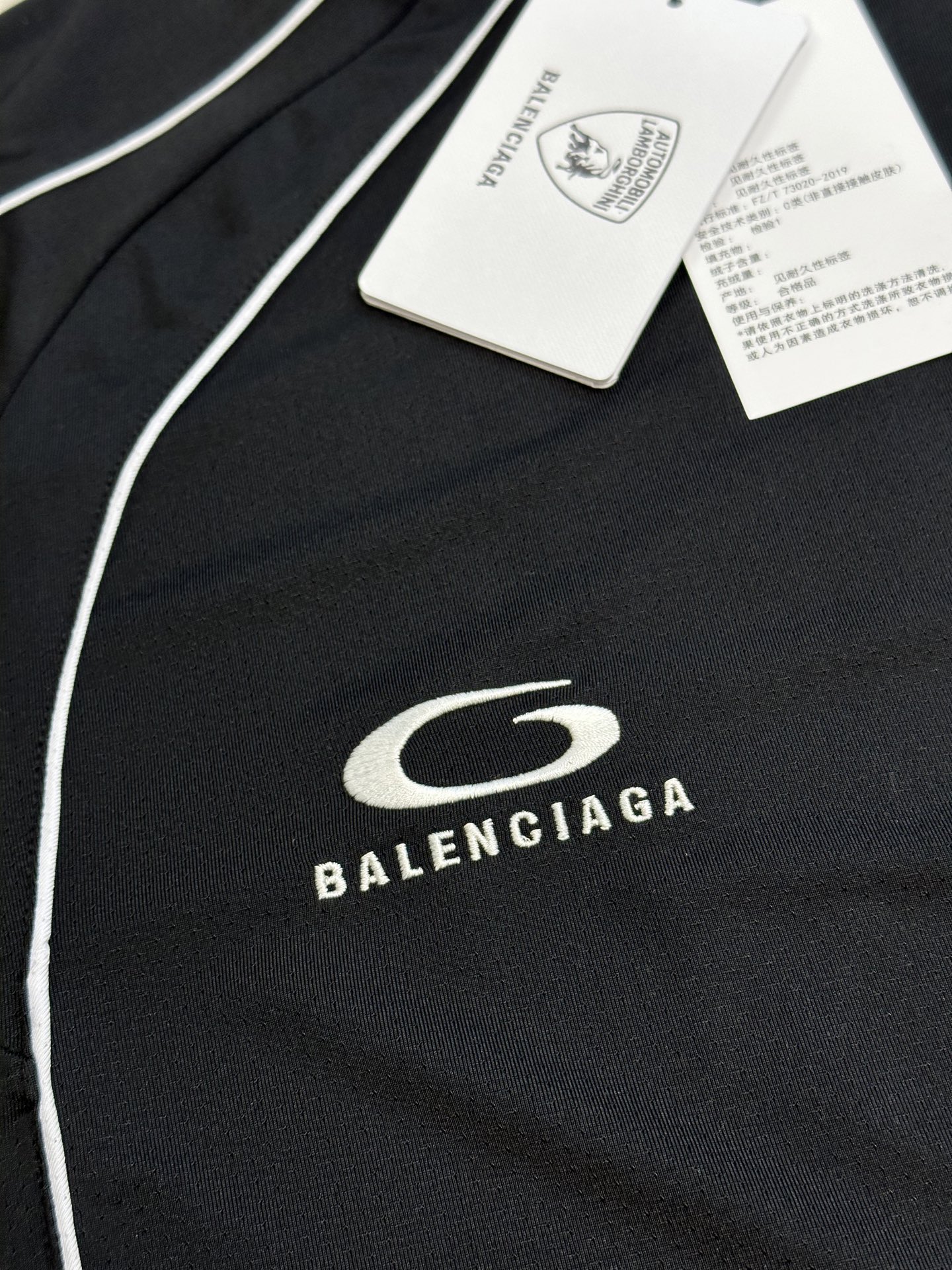 BALENCIAGA Automobili Lamborghini Men's Oversized Soccer T-Shirt "Black"（844234TSVU31000）