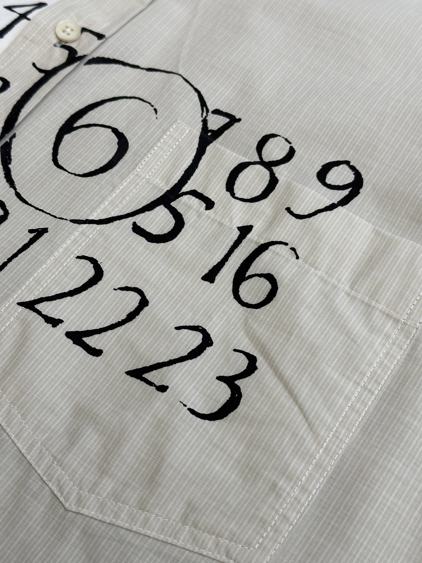 MM6 Maison Margiela Men's Asymmetric Poplin Shirt "White"（SH0DR0007MTN041961）