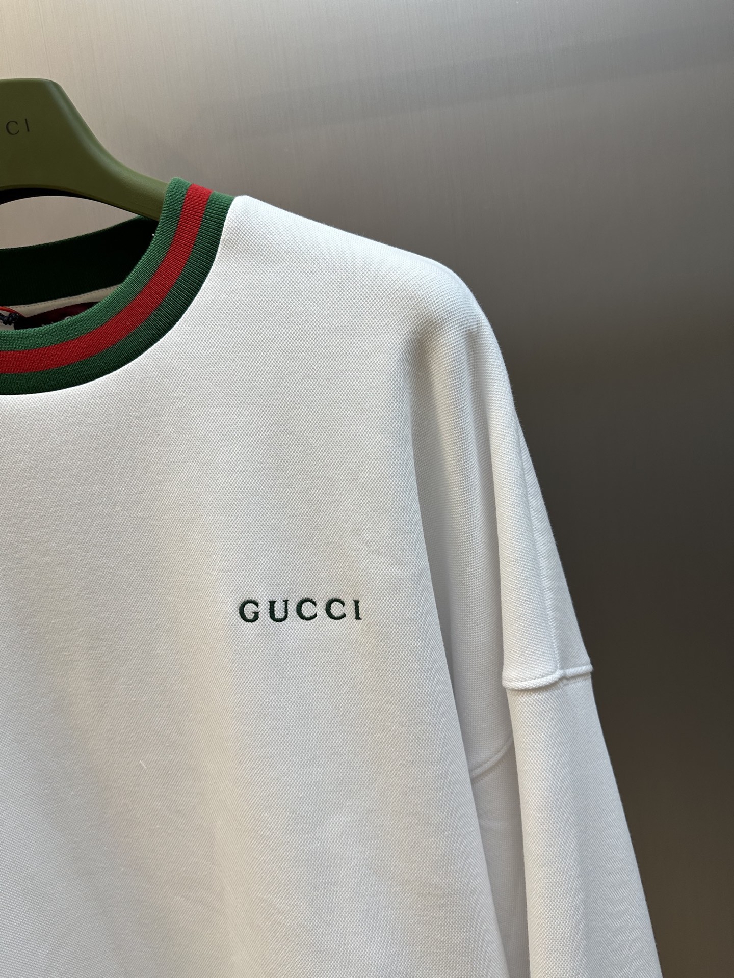 GUCCI Cotton Piqué Sweatshirt White DHL（833932-XJHCS-9692）