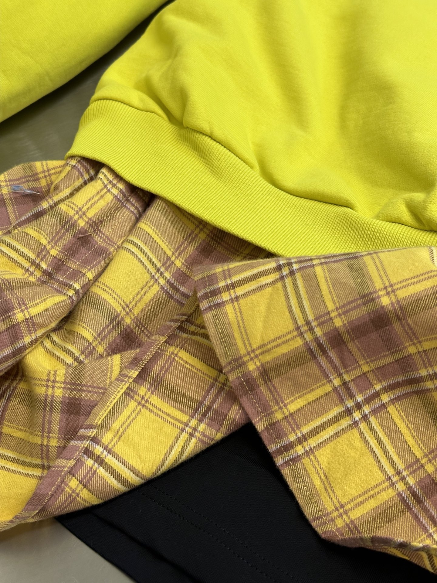 Balenciaga Layered Hoodie Black Men's  (772206TPVL71070）