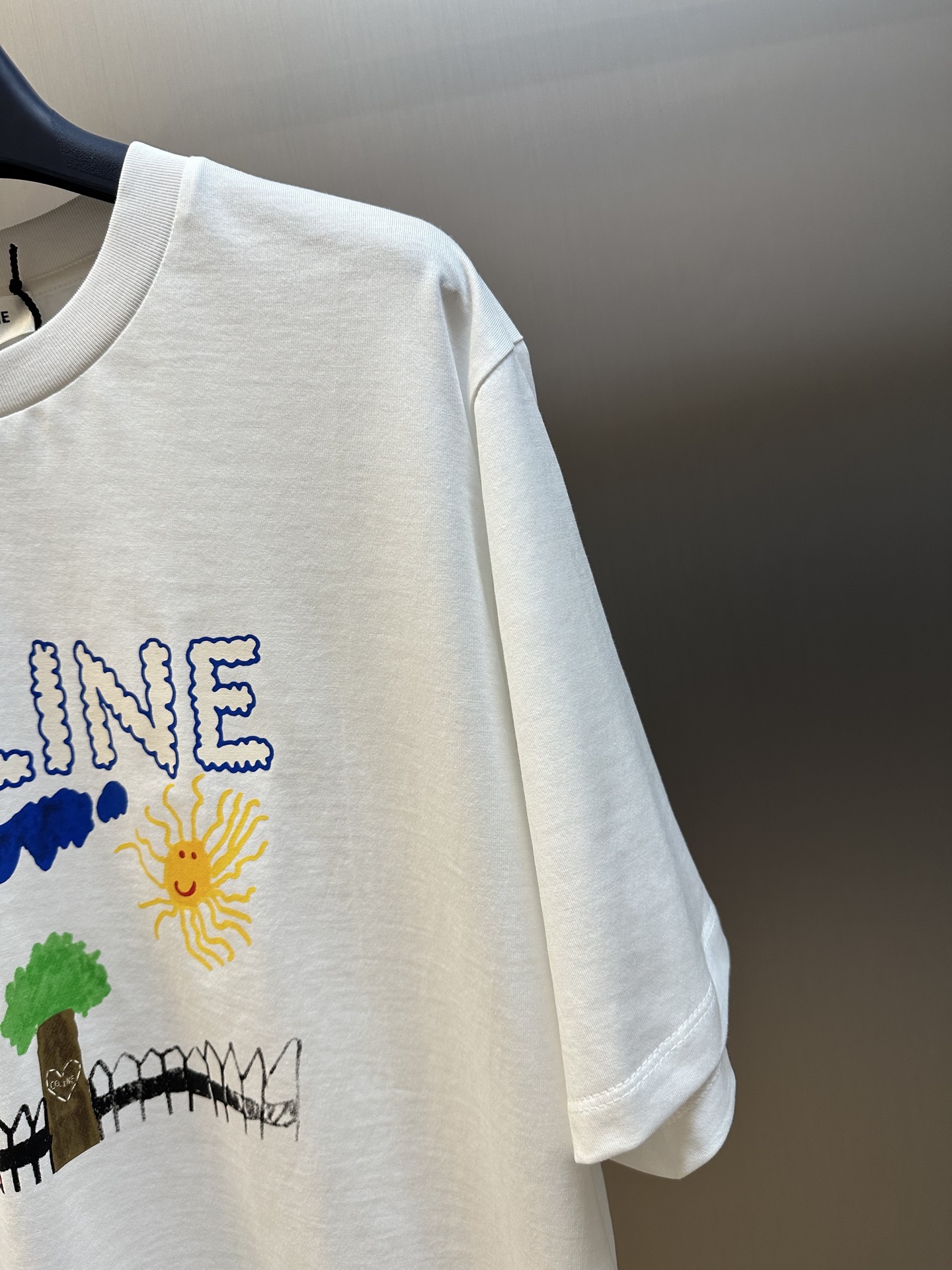 CELINE REGULAR T-SHIRT IN COTTON JERSEY (RX0BZ507Z-38ML）