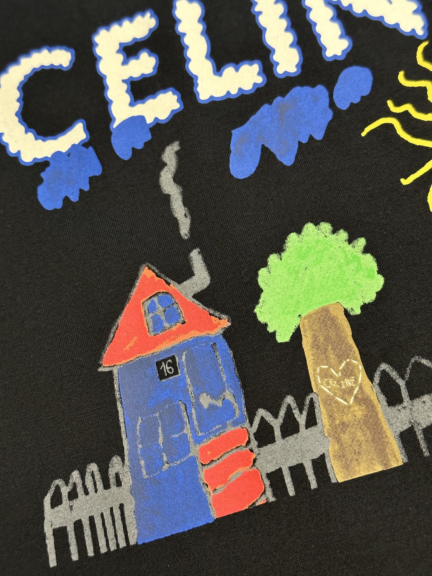 CELINE REGULAR T-SHIRT IN COTTON JERSEY (RX0BZ507Z-38ML）