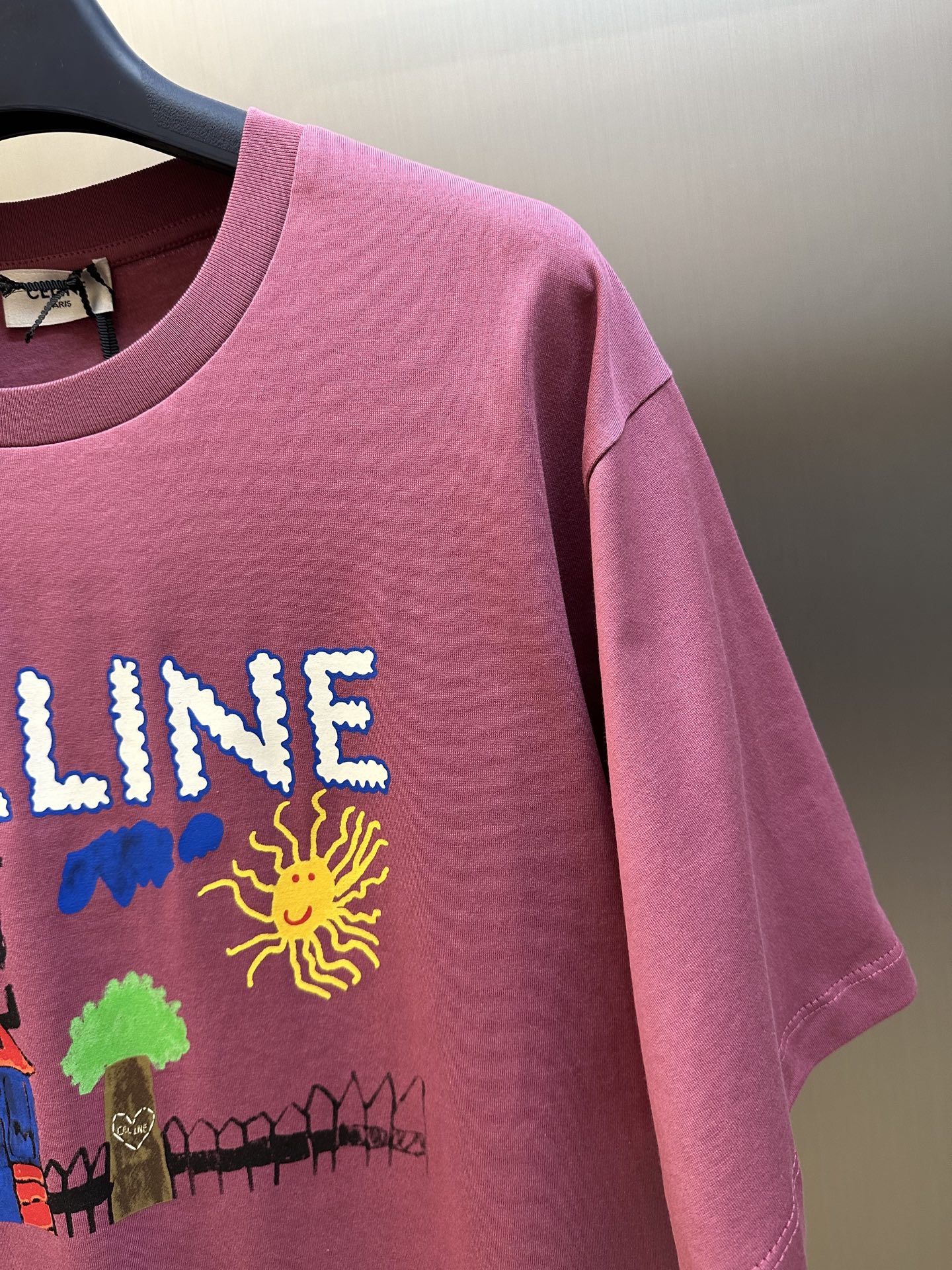 CELINE REGULAR T-SHIRT IN COTTON JERSEY (RX0BZ507Z-38ML）