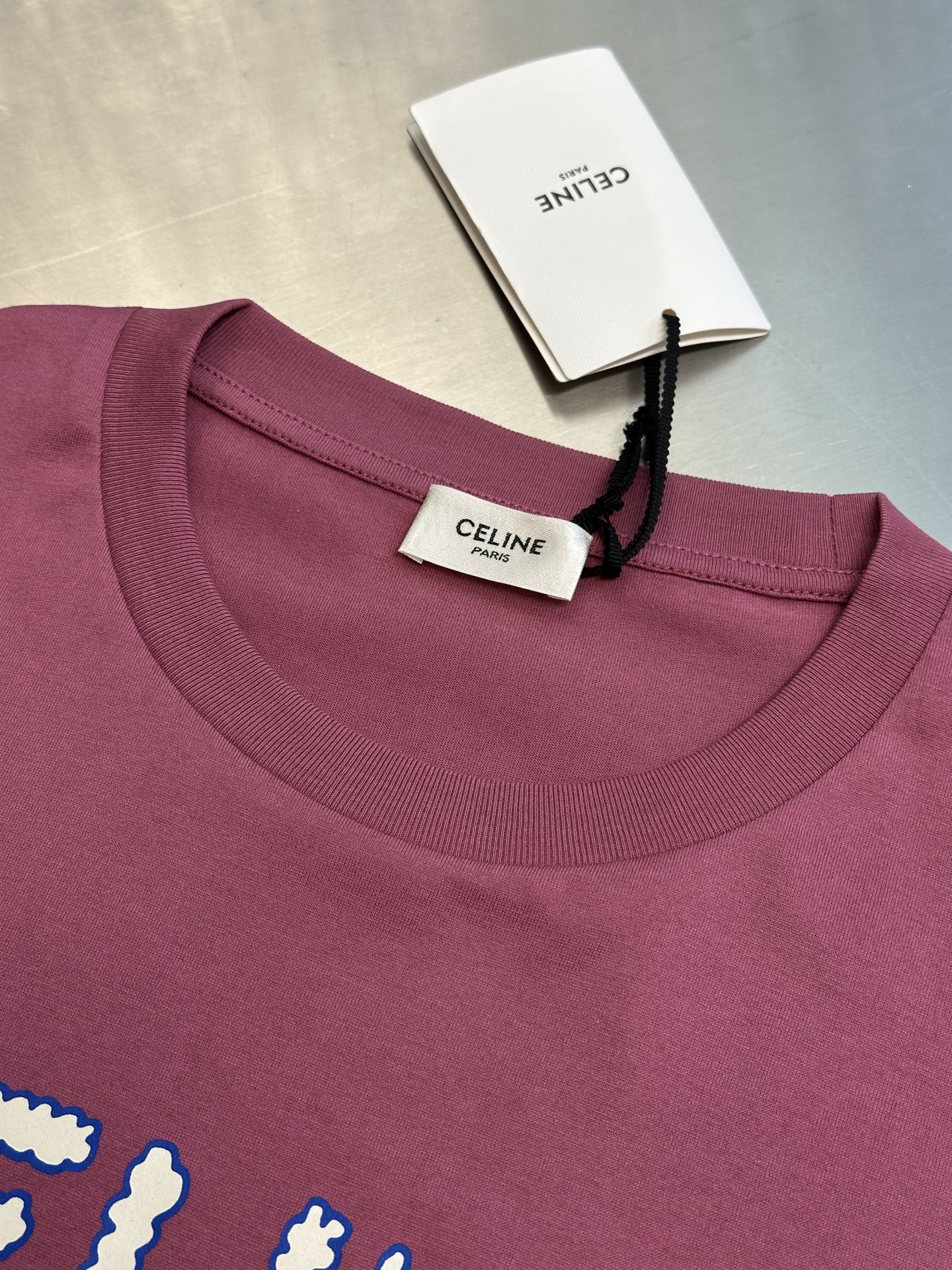 CELINE REGULAR T-SHIRT IN COTTON JERSEY (RX0BZ507Z-38ML）