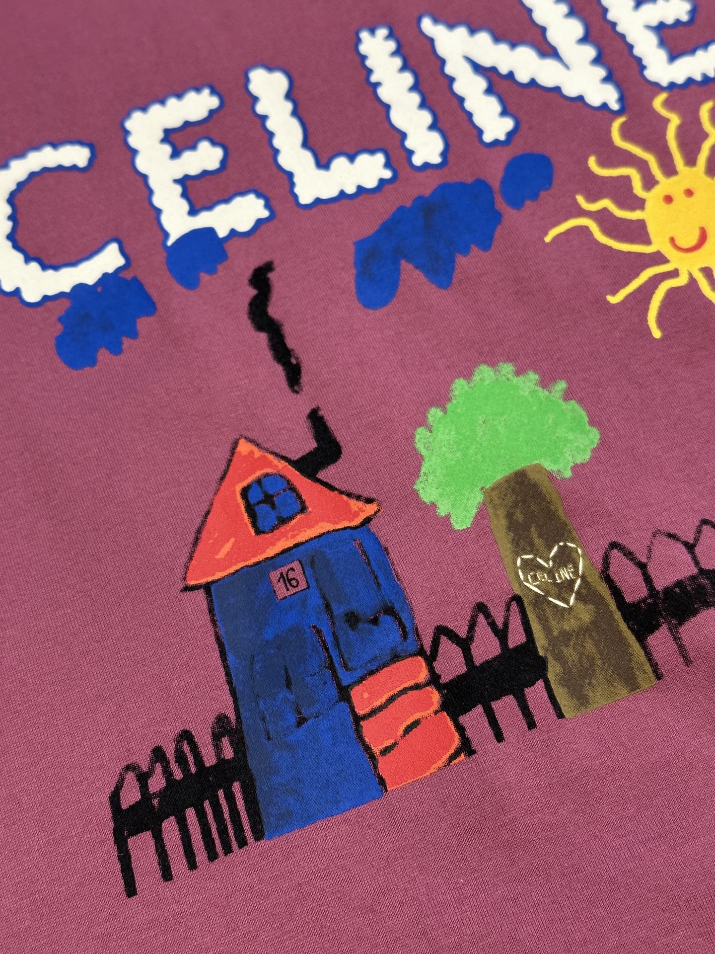 CELINE REGULAR T-SHIRT IN COTTON JERSEY (RX0BZ507Z-38ML）