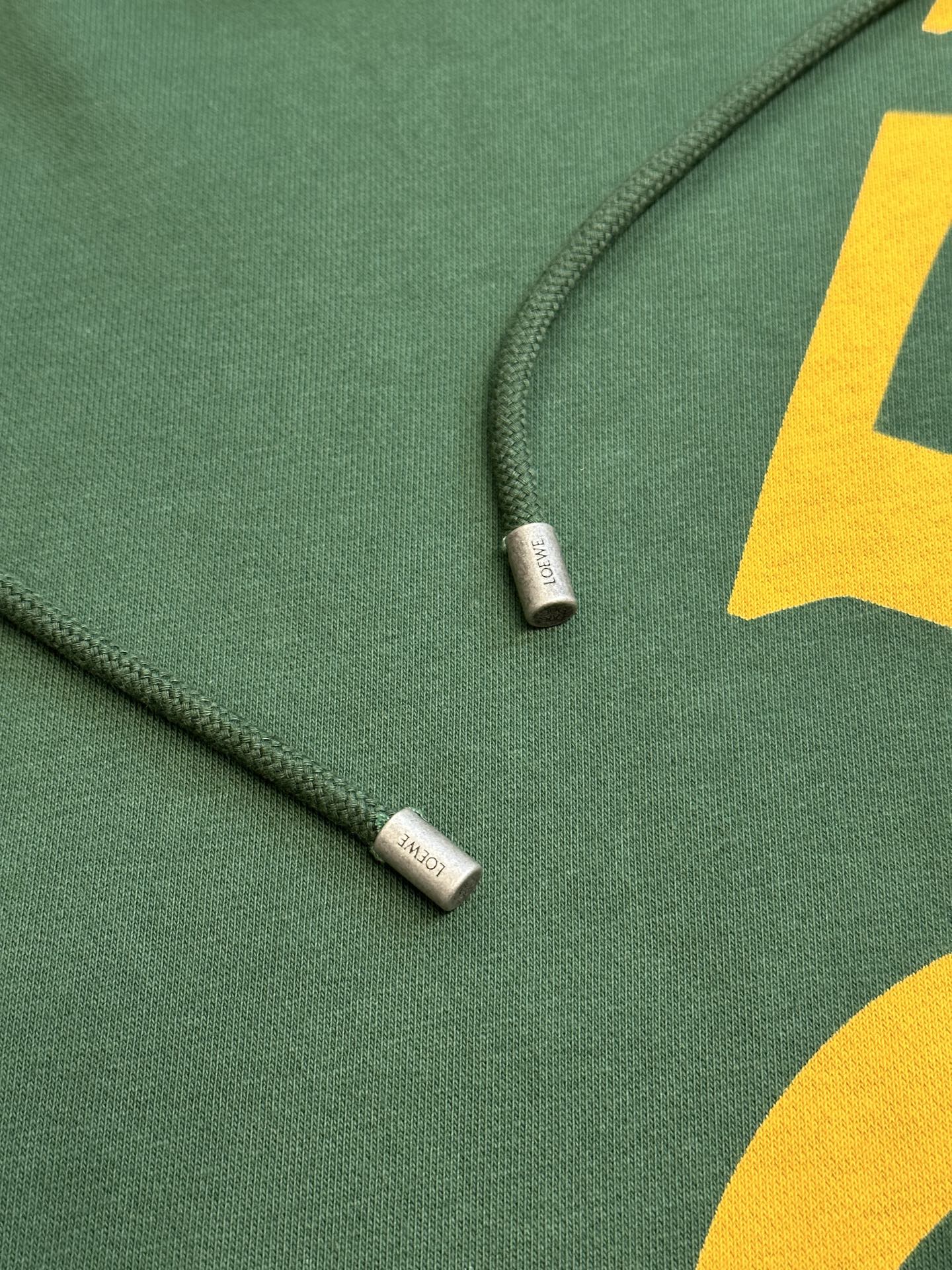 LOEWE Men's Relaxed Fit Hoodie in Cotton "Black/Grey" (H526Y25X65-1671）