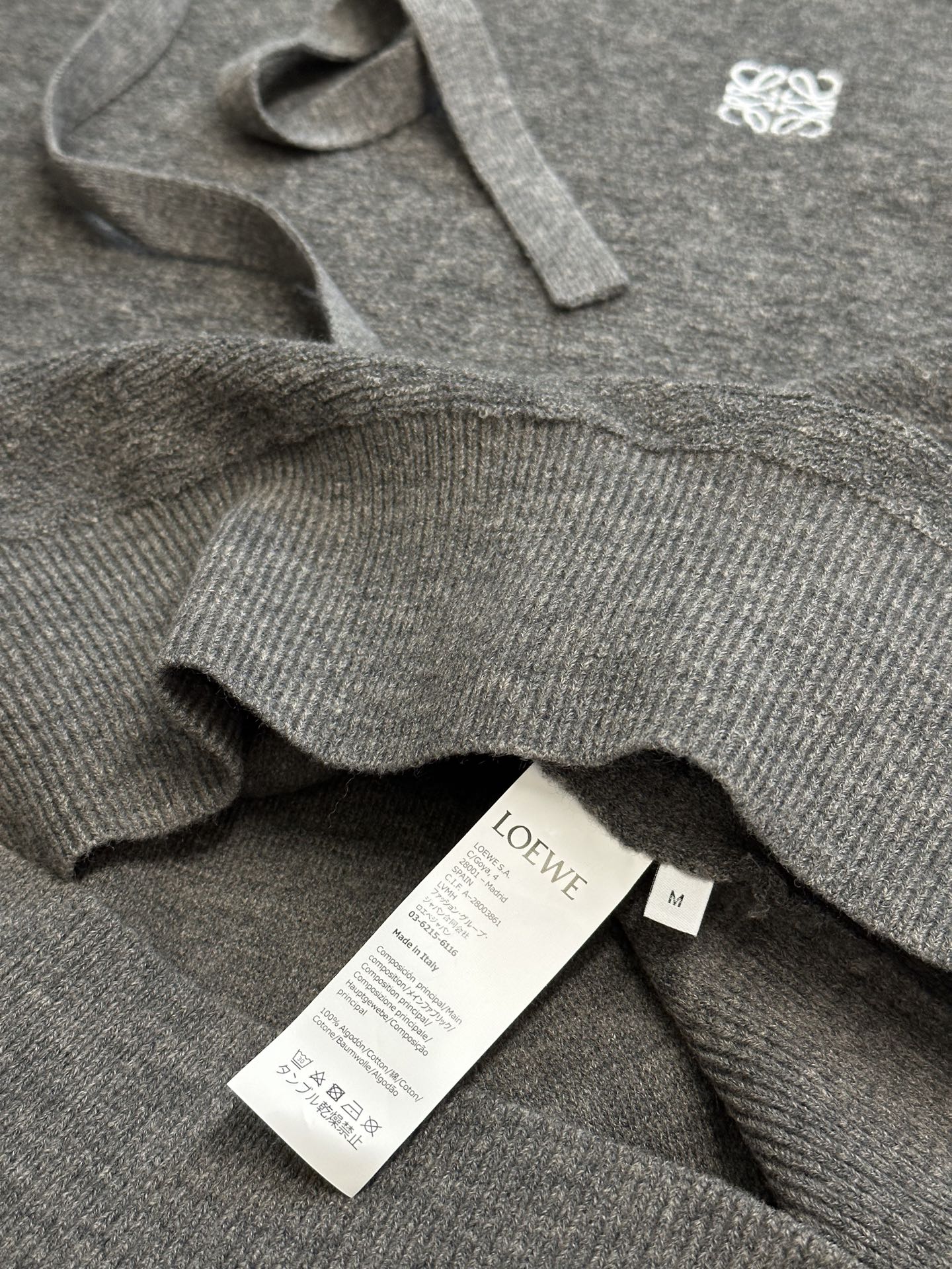 Loewe wool hooded sweatshirt (H526Y14KKA-1120）