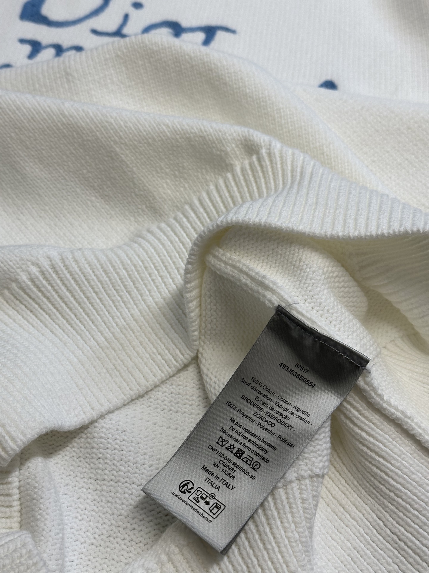 DIOR Logo Intarsia Crewneck Knit Sweater（583M618A3003-C570）