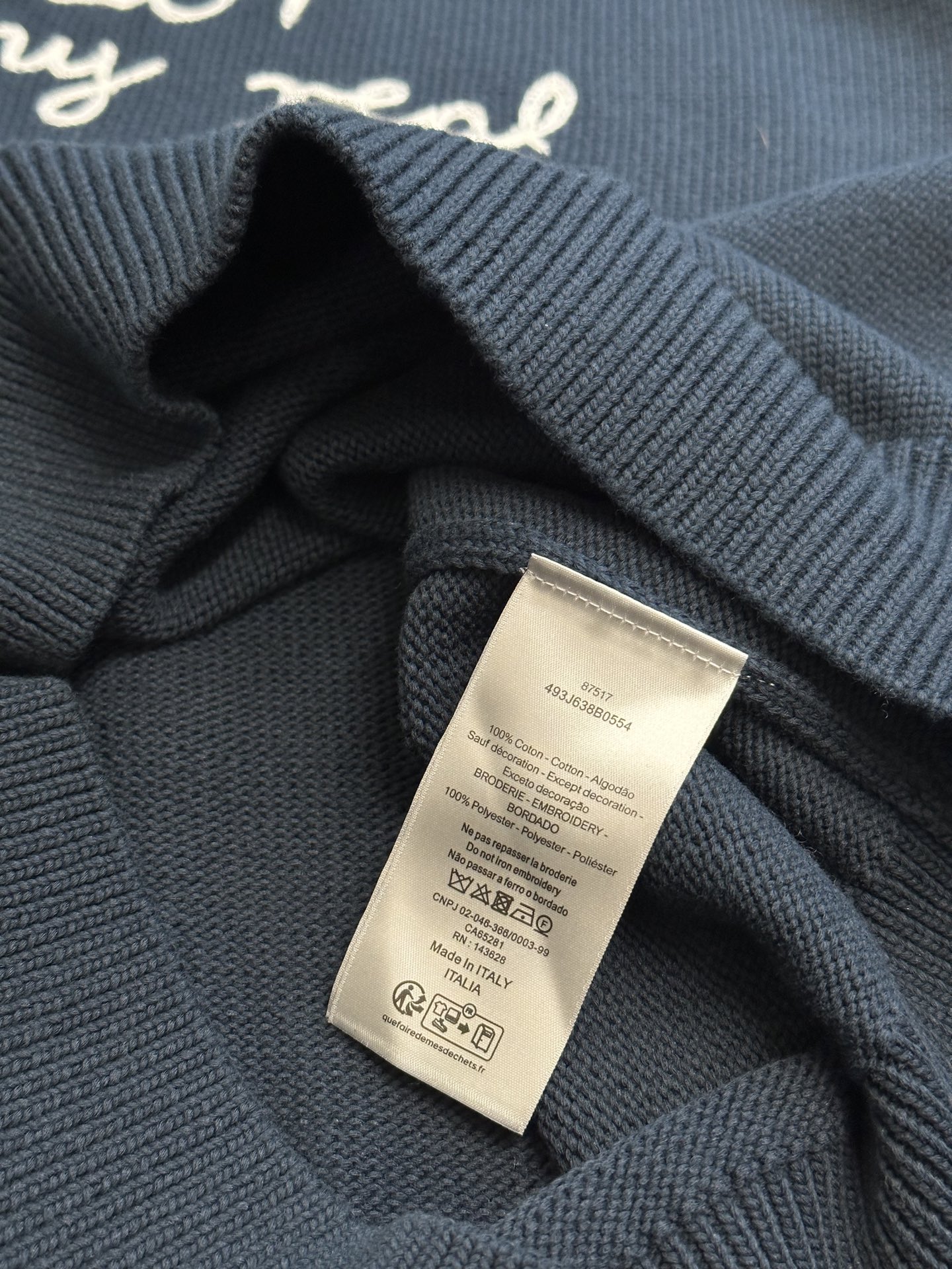 DIOR Logo Intarsia Crewneck Knit Sweater（583M618A3003-C570）